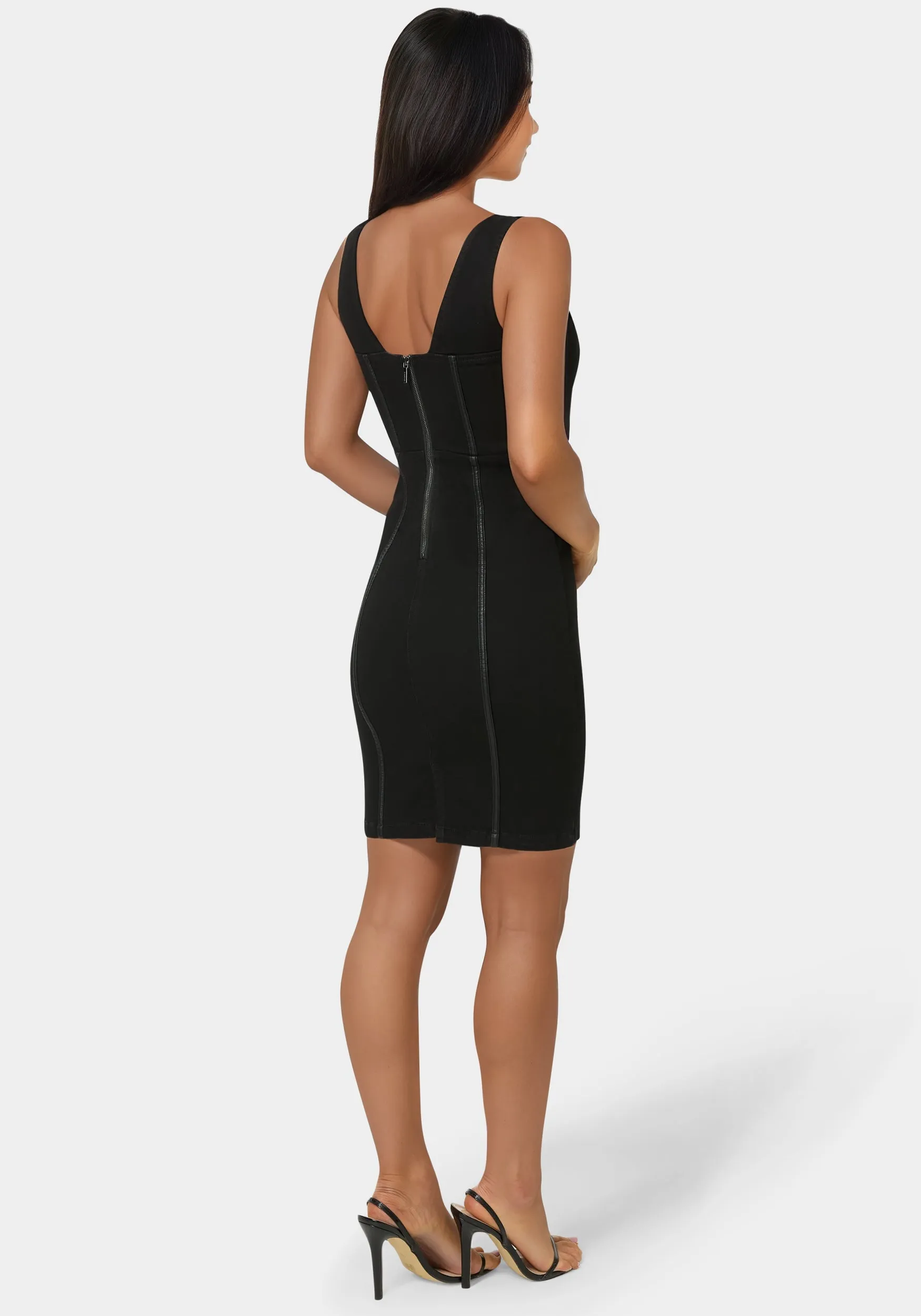 Fitted Midi Denim Dress sold by Bebe product image thumbnail 4