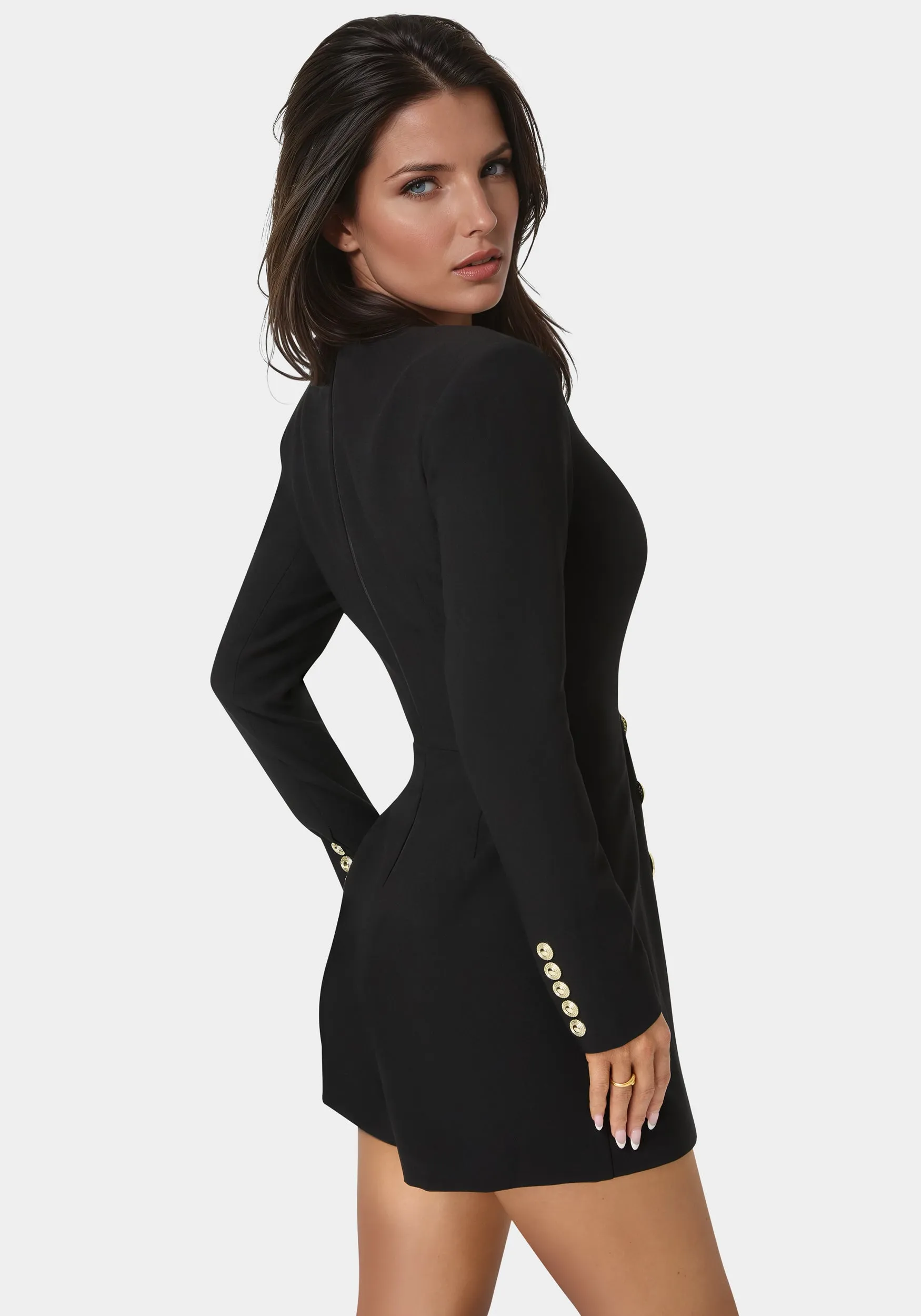 Tailored Black & White Romper sold by Bebe product image thumbnail 3