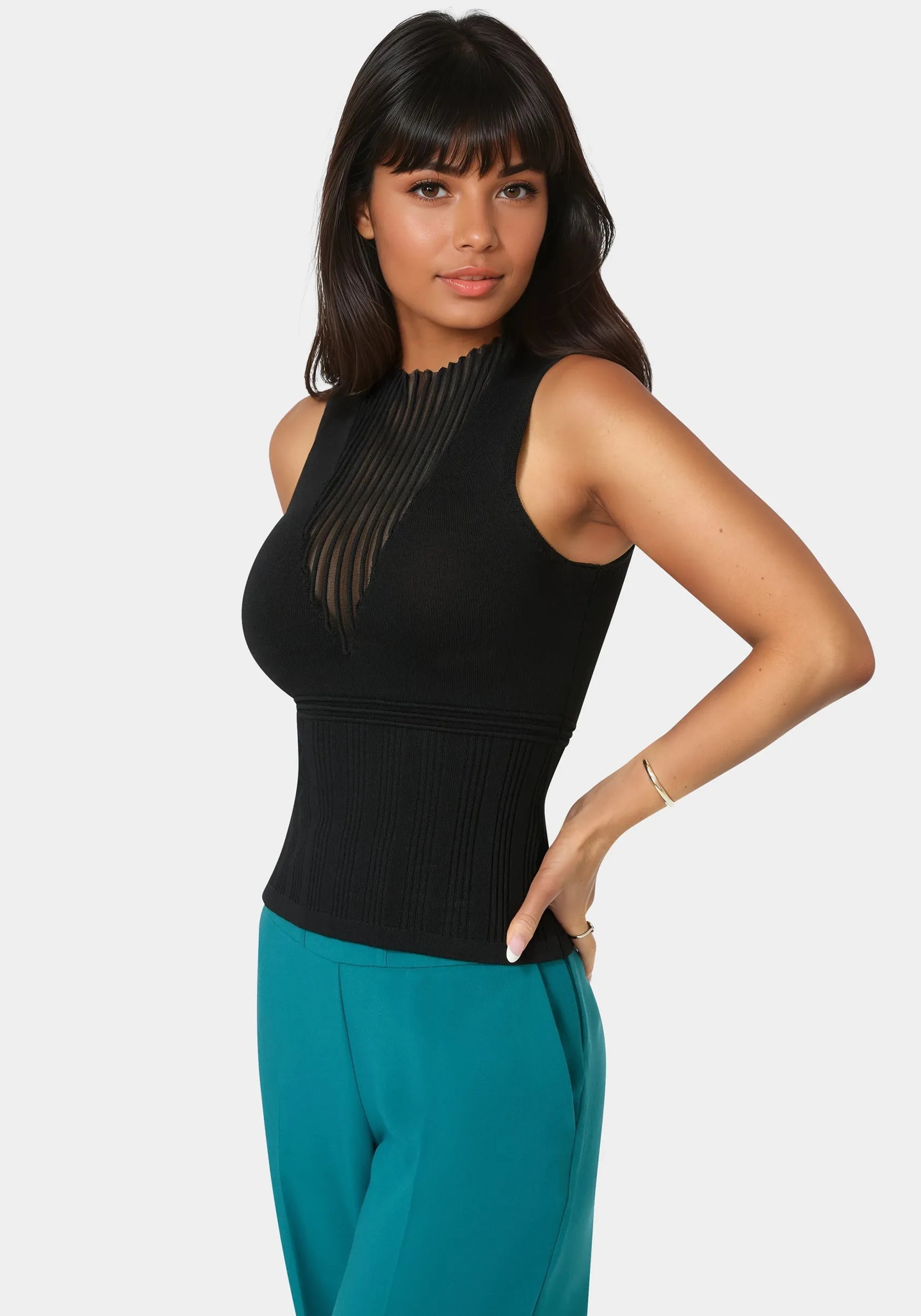 High Neck Shadow
Knit Sweater sold by Bebe product image thumbnail 2