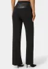 Vegan Leather Combo Straight Leg Trouser sold by Bebe