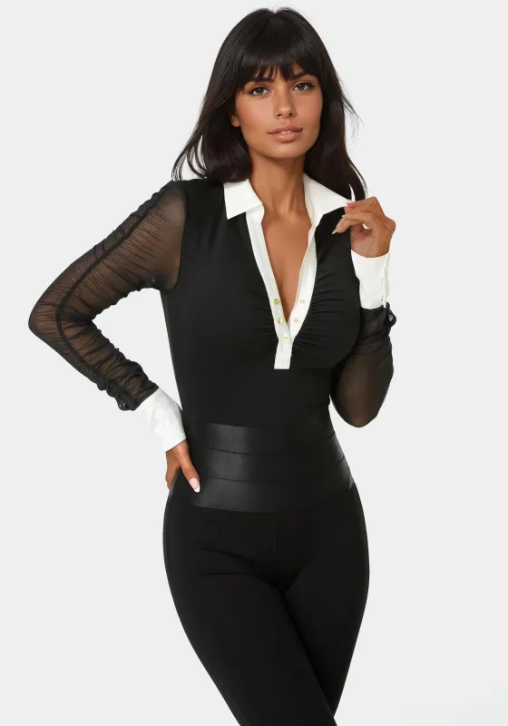 Shirt Neckline Bodysuit sold by Bebe