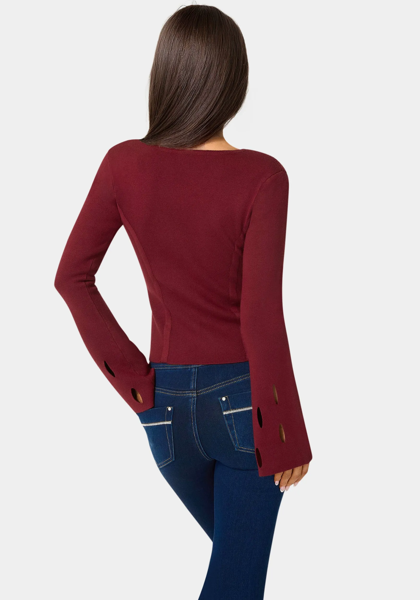 Cut Out Sleeve Detail Sweater sold by Bebe product image thumbnail 4