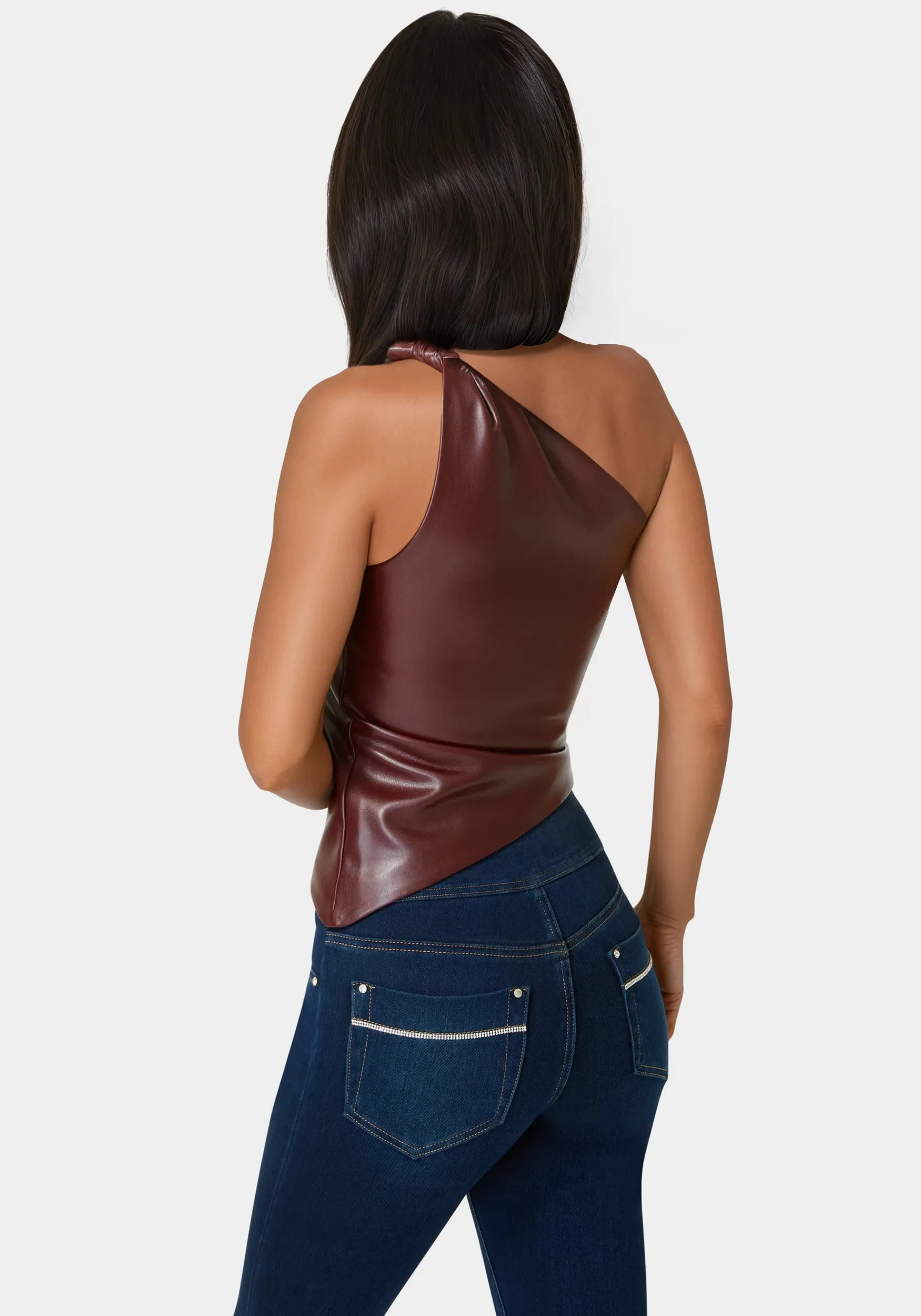 Vegan Leather One Shoulder Top sold by Bebe product image thumbnail 3