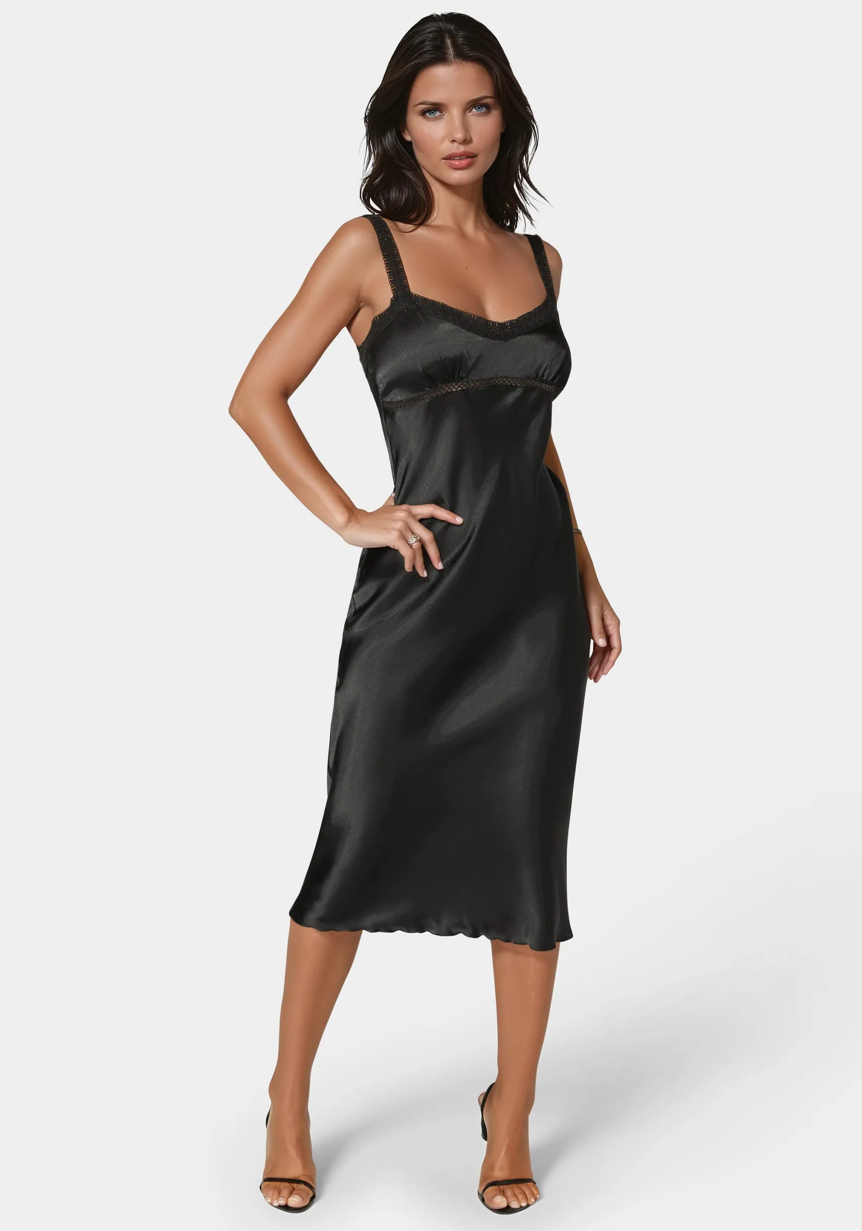 Satin Midi Dress sold by Bebe