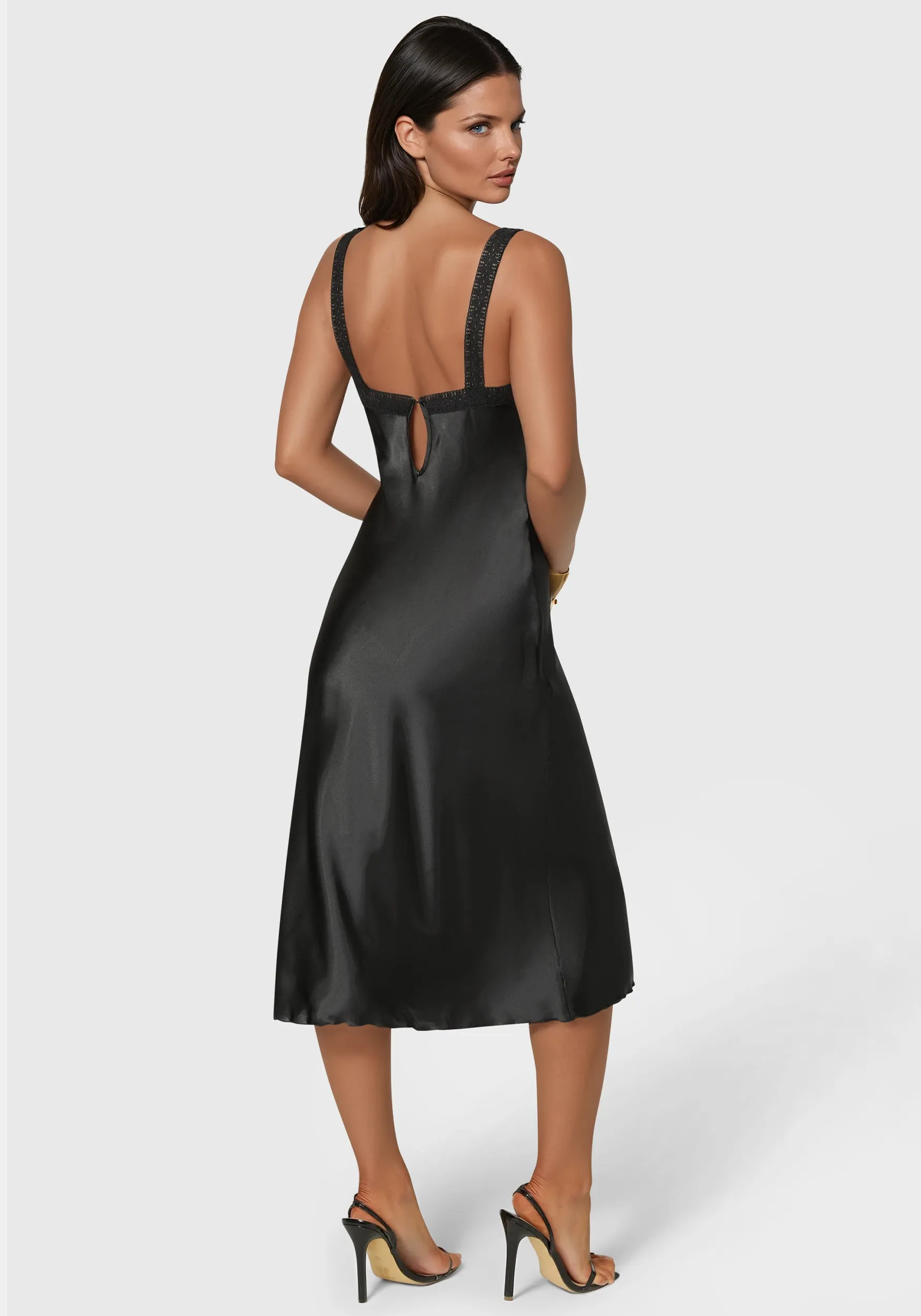 Satin Midi Dress sold by Bebe product image thumbnail 3