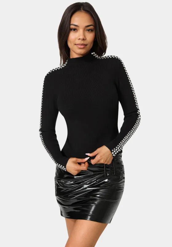 Studded Long Sleeve Sweater sold by Bebe