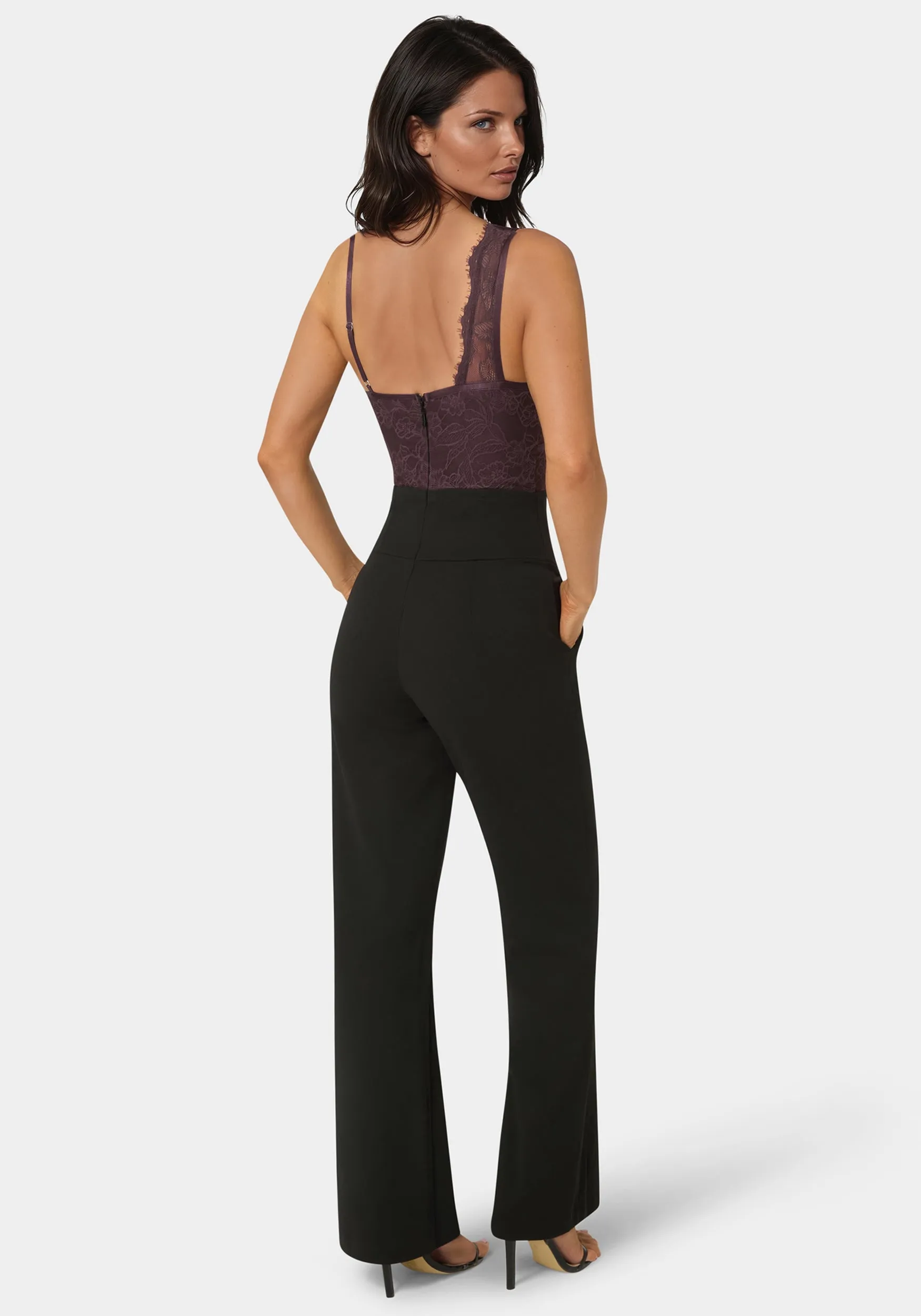 Asymmetric Fooler Lace Jumpsuit sold by Bebe product image thumbnail 3