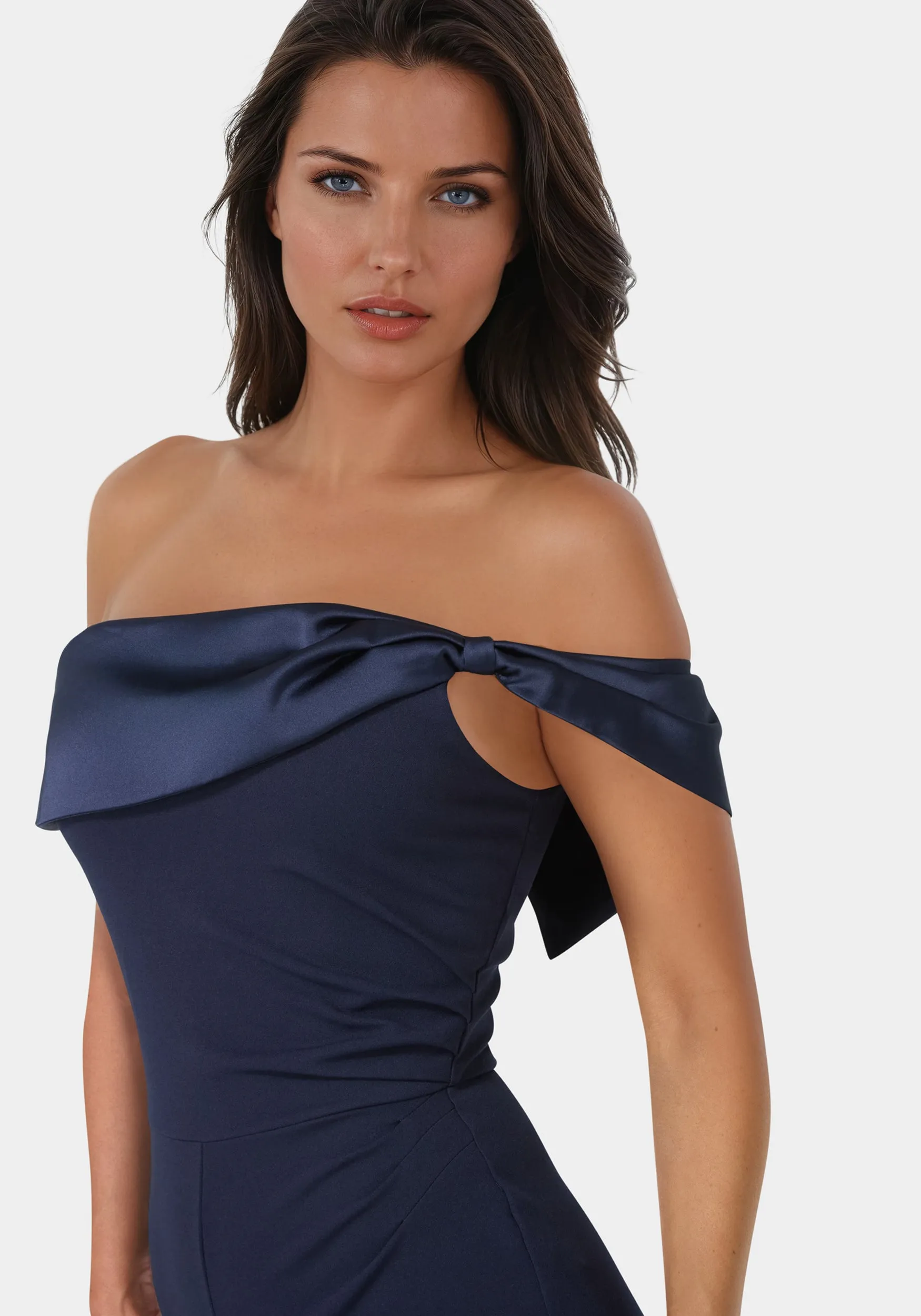 Off Shoulder Straight Leg Jumpsuit sold by Bebe product image thumbnail 4