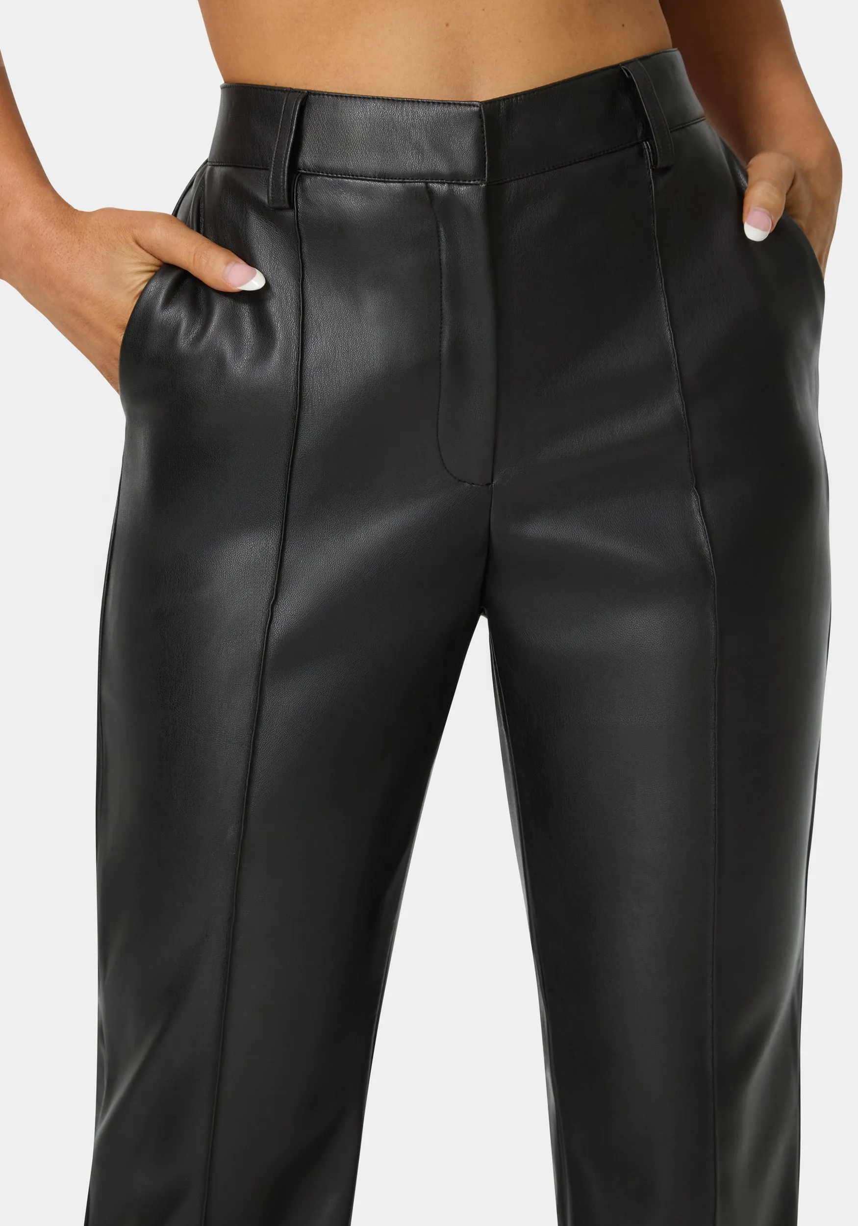 High Waist Vegan Leather Fit & Flare Pant sold by Bebe product image thumbnail 5