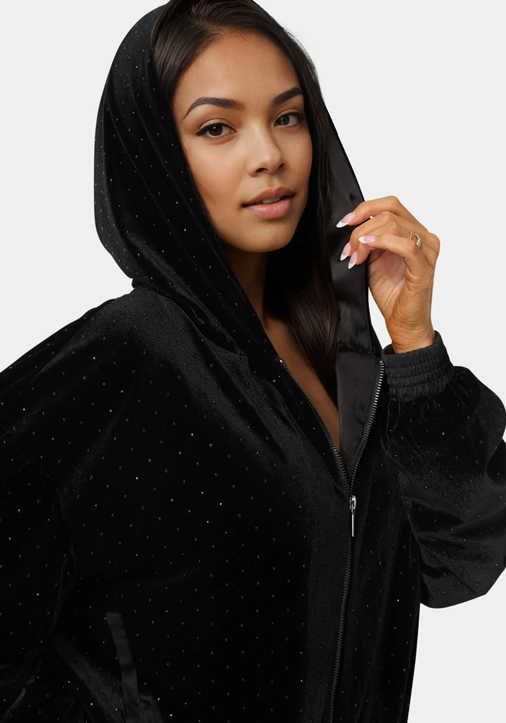 Embellished Zip Up Hoodie sold by Bebe product image thumbnail 5