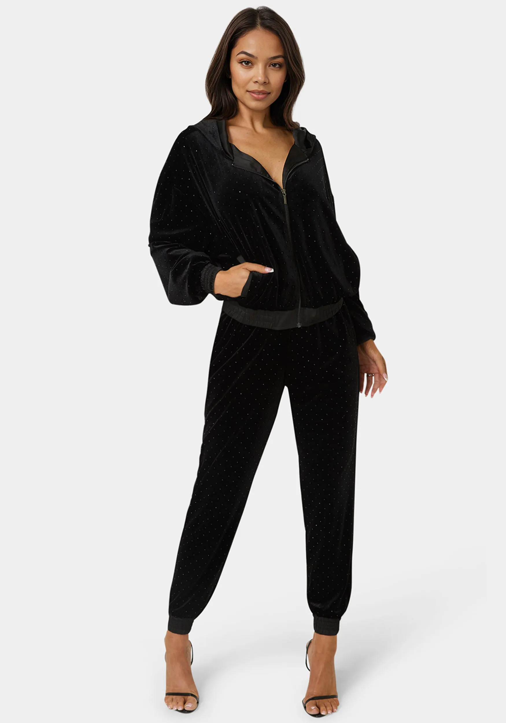 Embellished Zip Up Hoodie sold by Bebe product image thumbnail 2