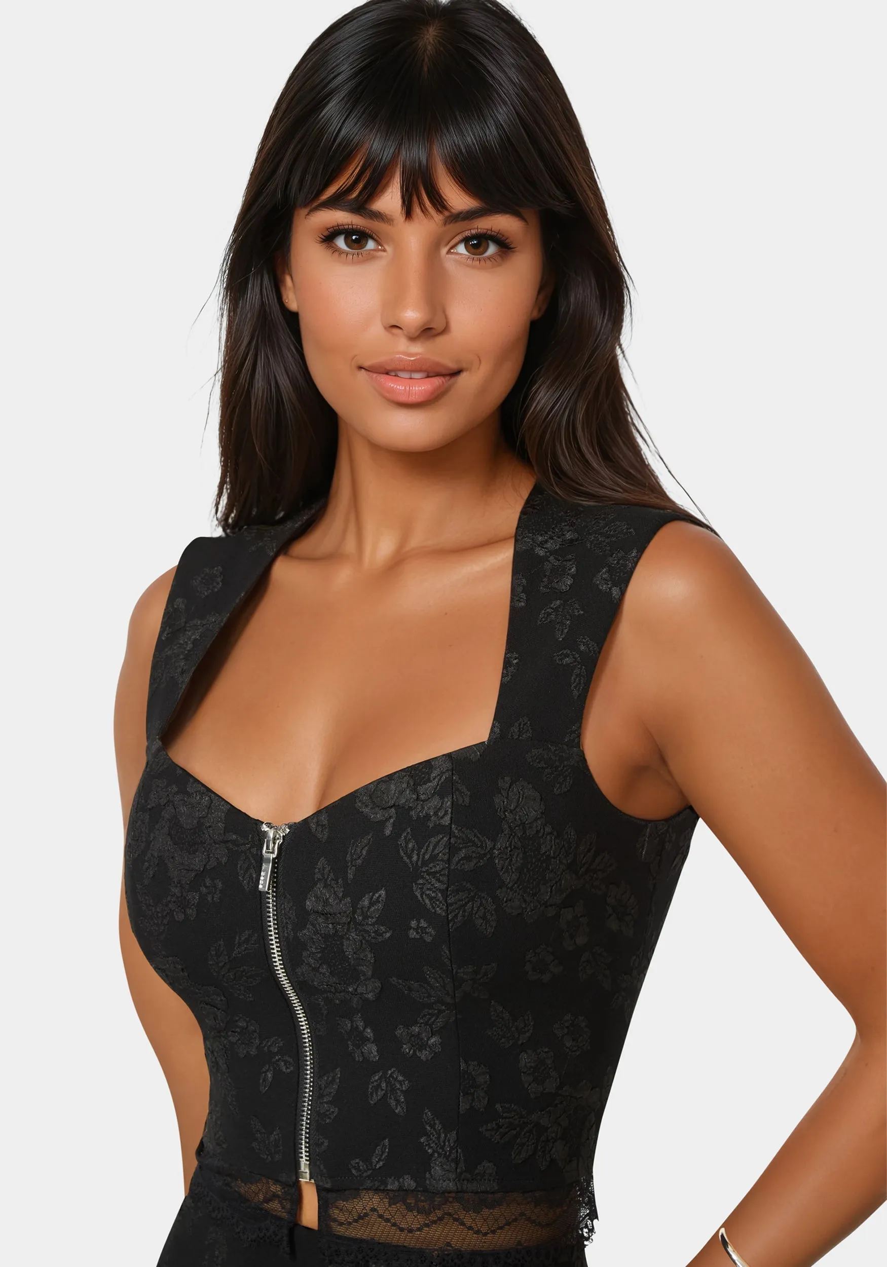Floral Jacquard Corset Top sold by Bebe product image thumbnail 5
