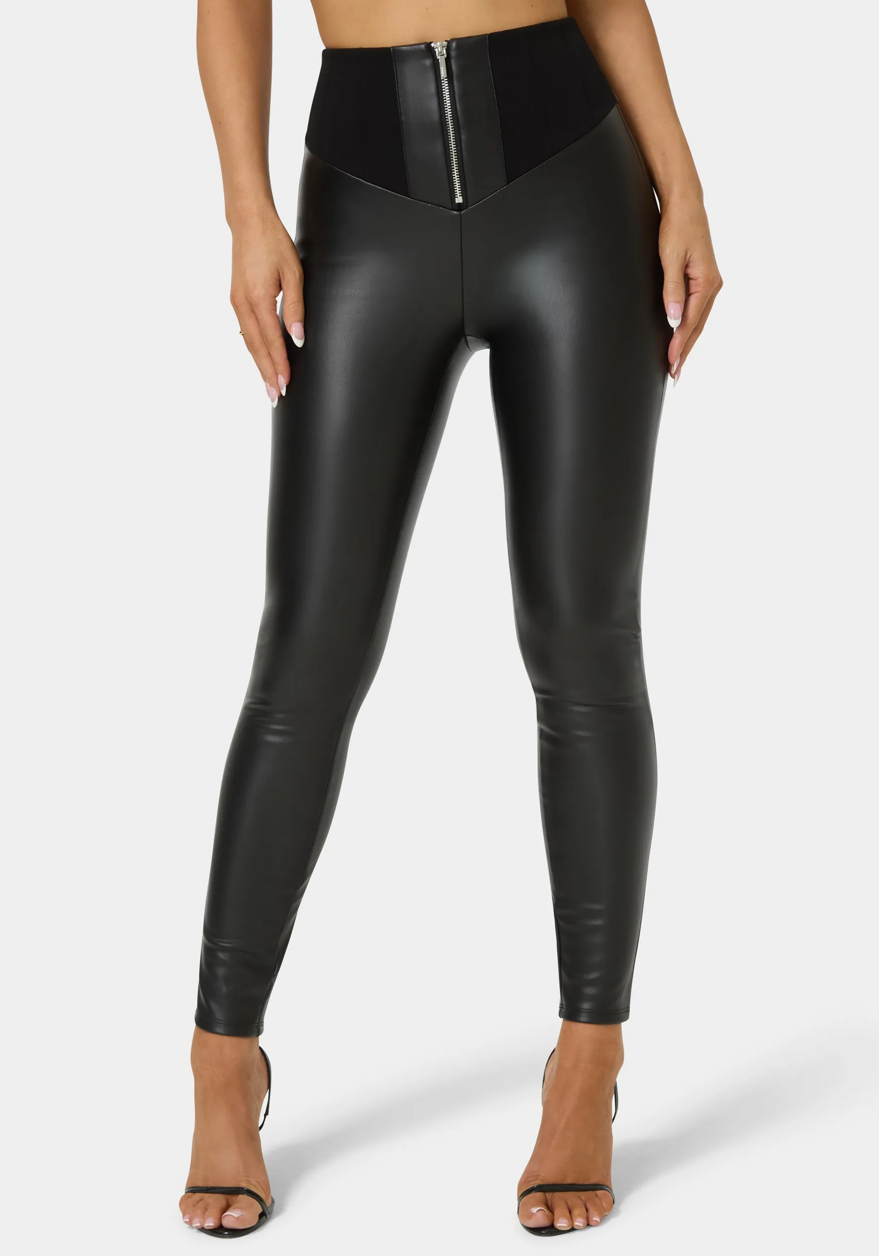 High Waist Vegan Leather Legging sold by Bebe