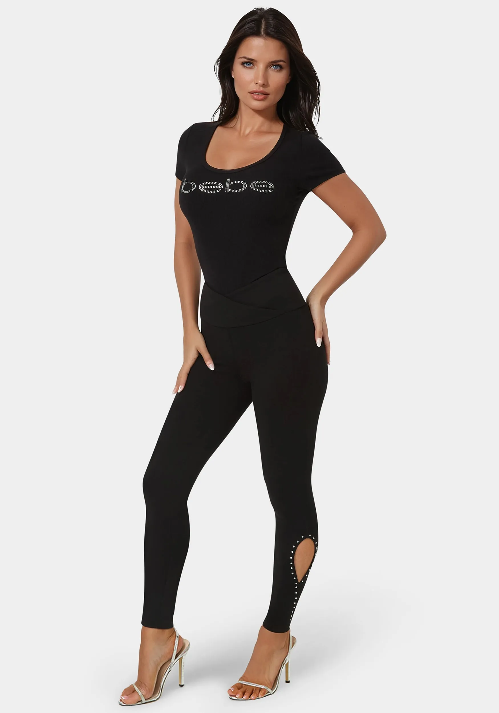 High Waist Rhinestone Legging sold by Bebe product image thumbnail 2