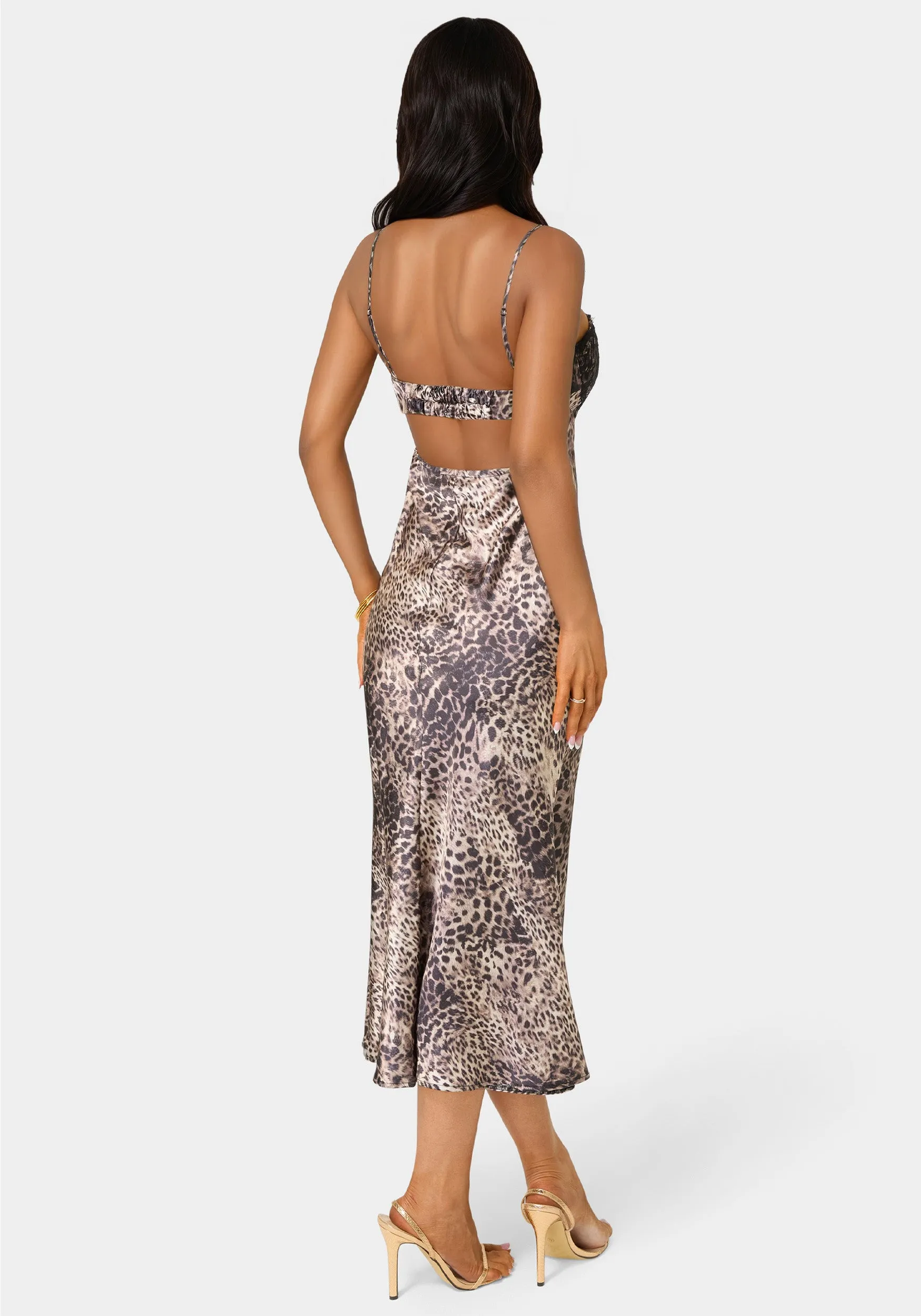 Satin Maxi With Lace Cups sold by Bebe product image thumbnail 3