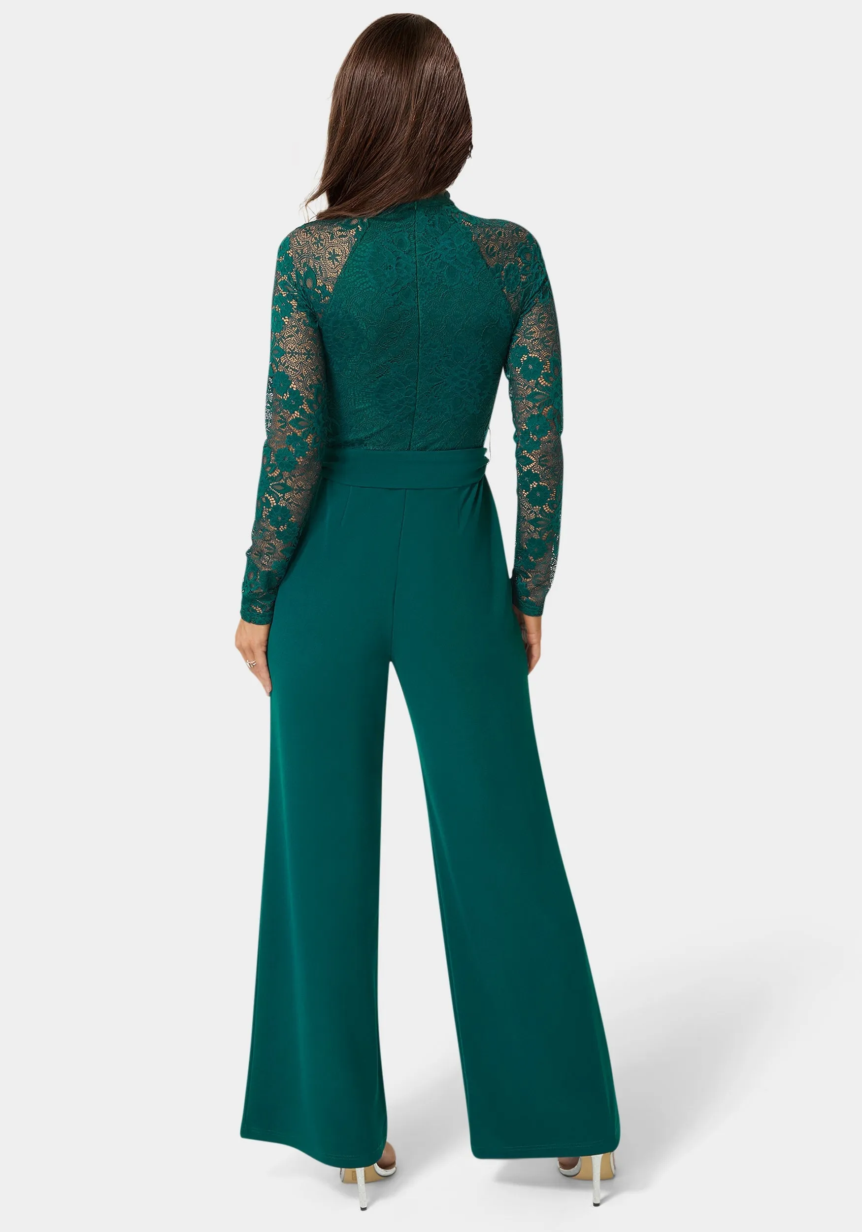 Lace Bodice Straight Leg Jumpsuit sold by Bebe product image thumbnail 3