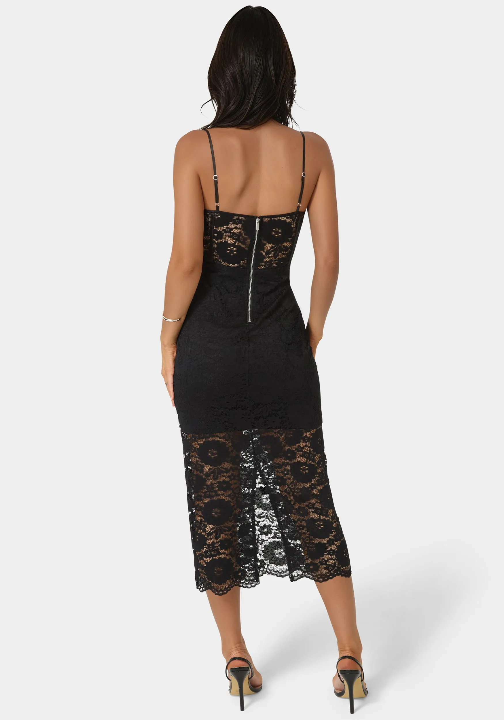 Lace Corset Midi Dress sold by Bebe product image thumbnail 3