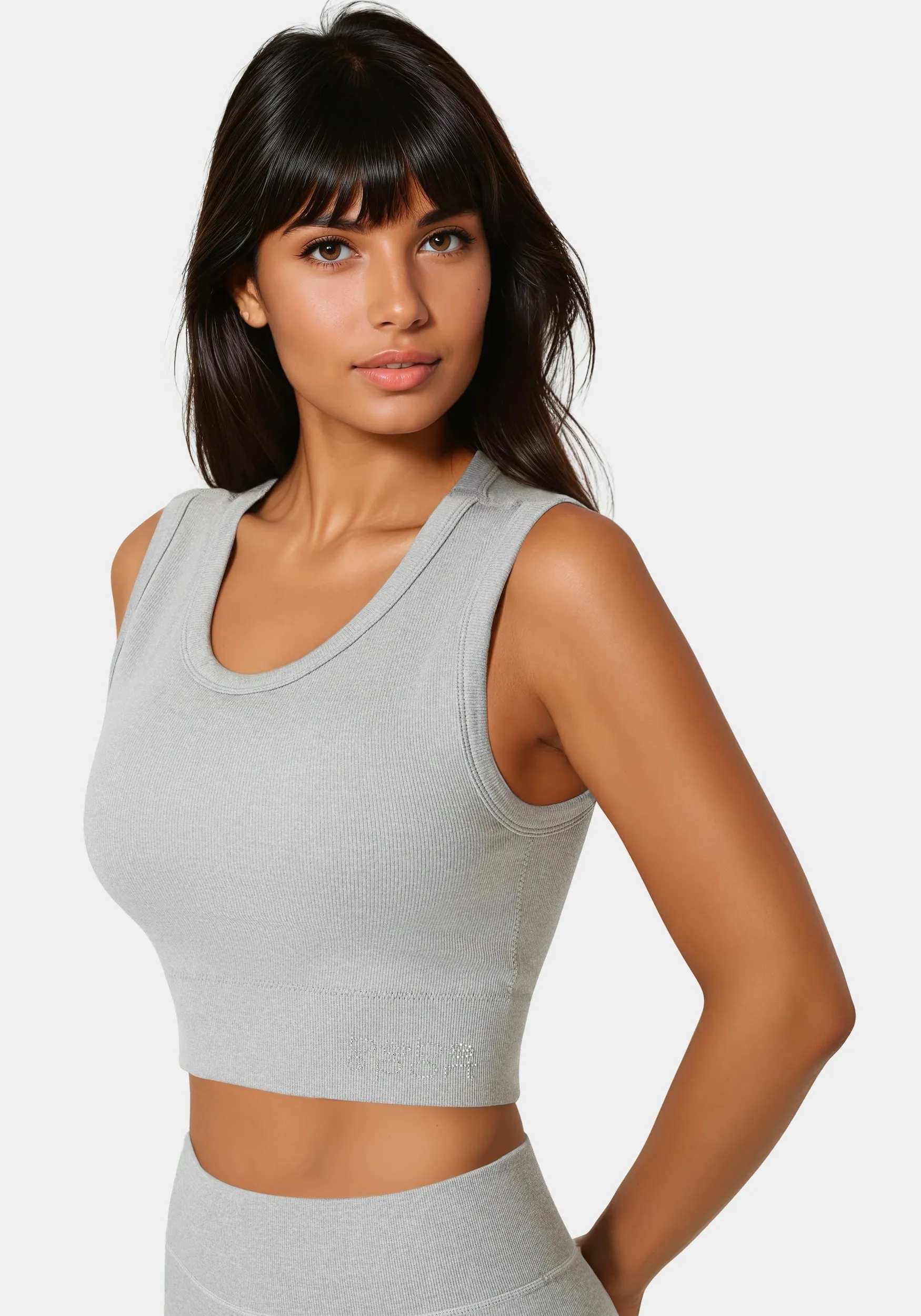 Double Layer Front Seamless Crop Tank sold by Bebe product image thumbnail 4