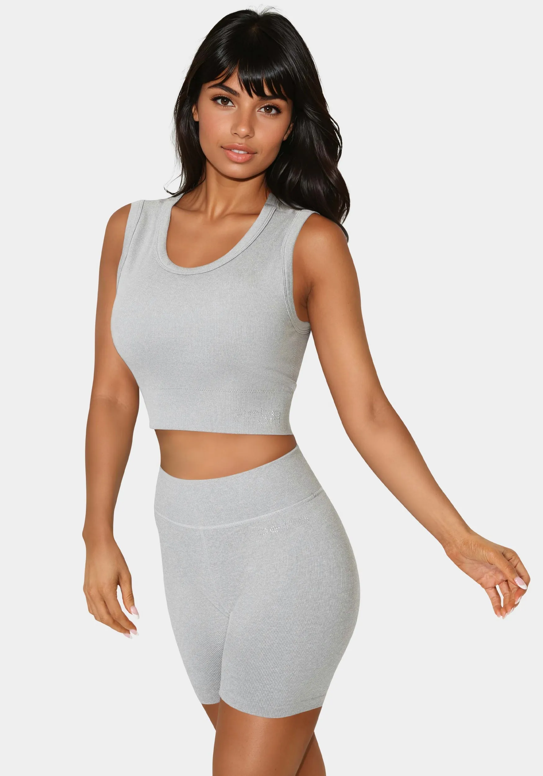 Double Layer Front Seamless Crop Tank sold by Bebe product image thumbnail 2