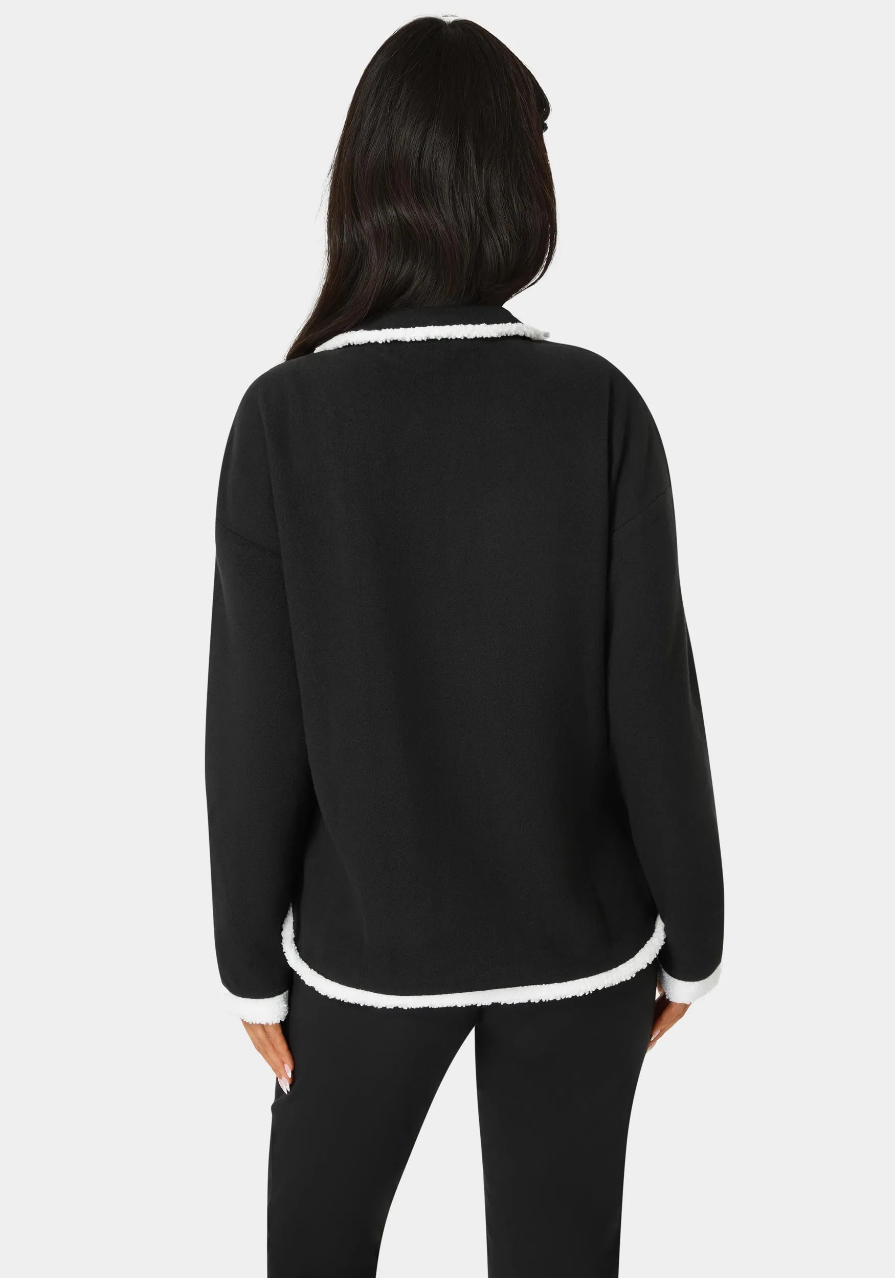 Polar Fleece Jacket With Teddy Fur Trim sold by Bebe product image thumbnail 3
