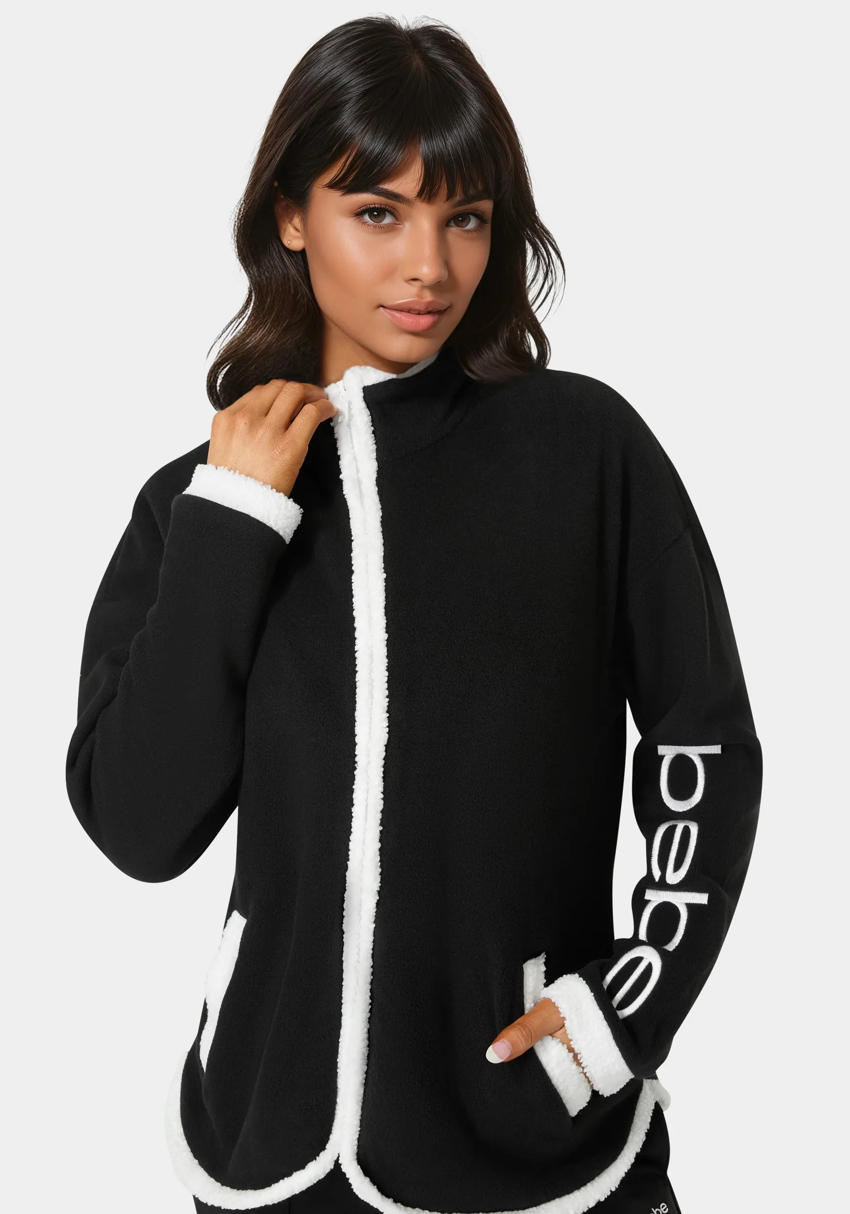 Polar Fleece Jacket With Teddy Fur Trim sold by Bebe product image thumbnail 4