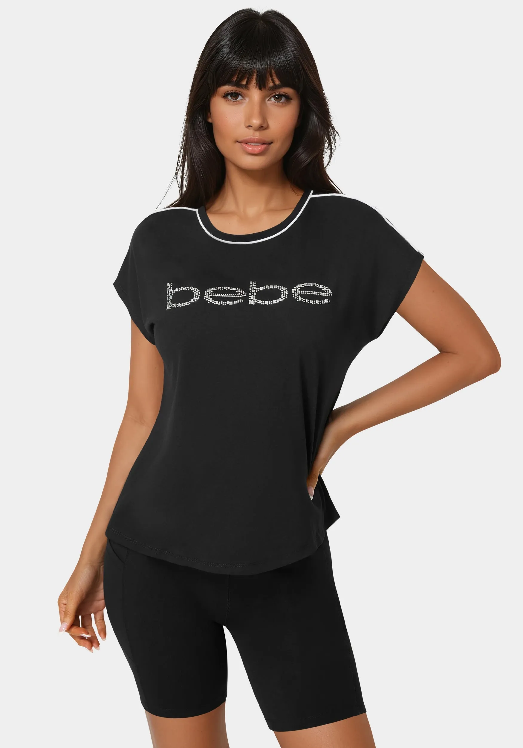 Crew Neck Logo Tee sold by Bebe