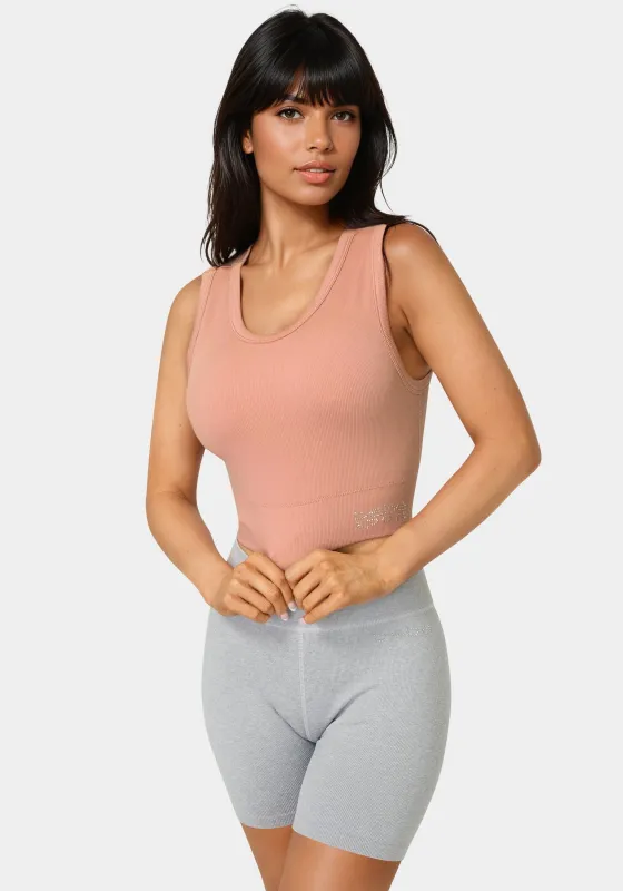 Double Layer Front Seamless Crop Tank sold by Bebe