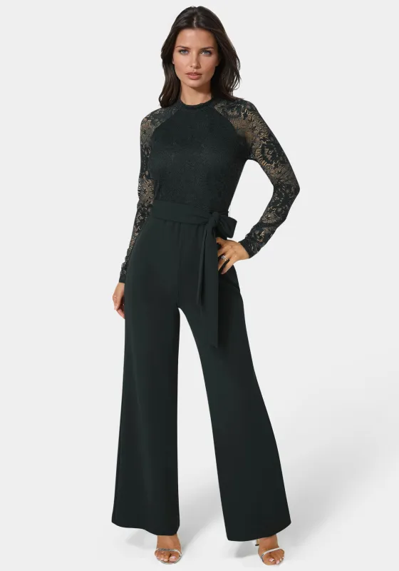 Lace Bodice Straight Leg Jumpsuit sold by Bebe