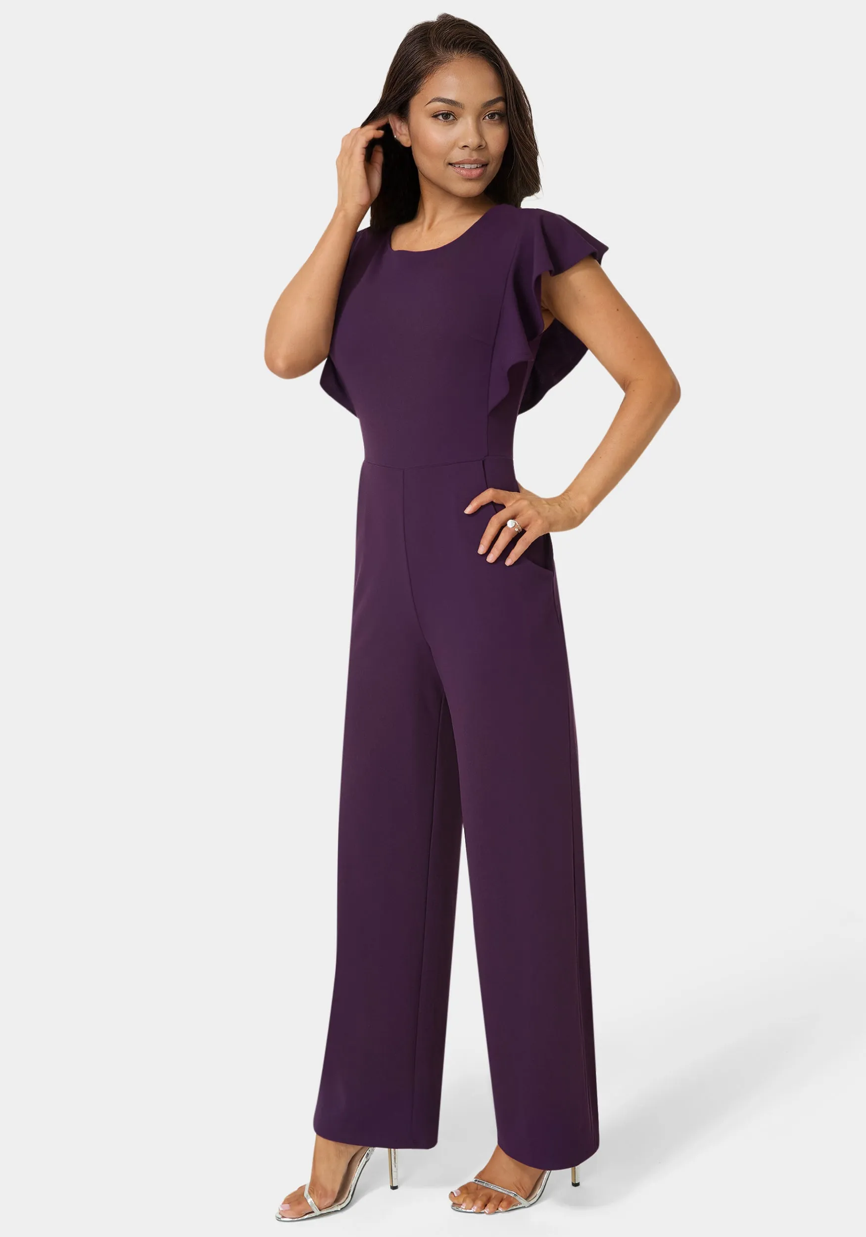 Flutter Sleeve Core Jumpsuit sold by Bebe product image thumbnail 2