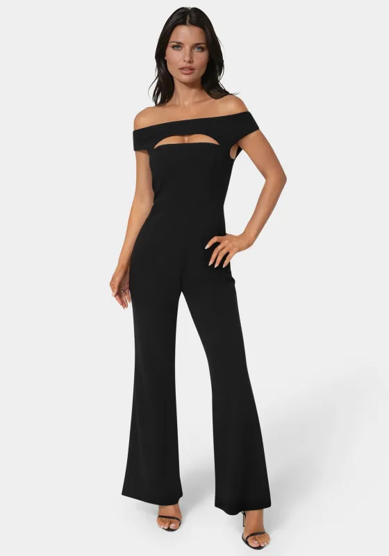 Bare Cutout Wide Leg Jumpsuit sold by Bebe