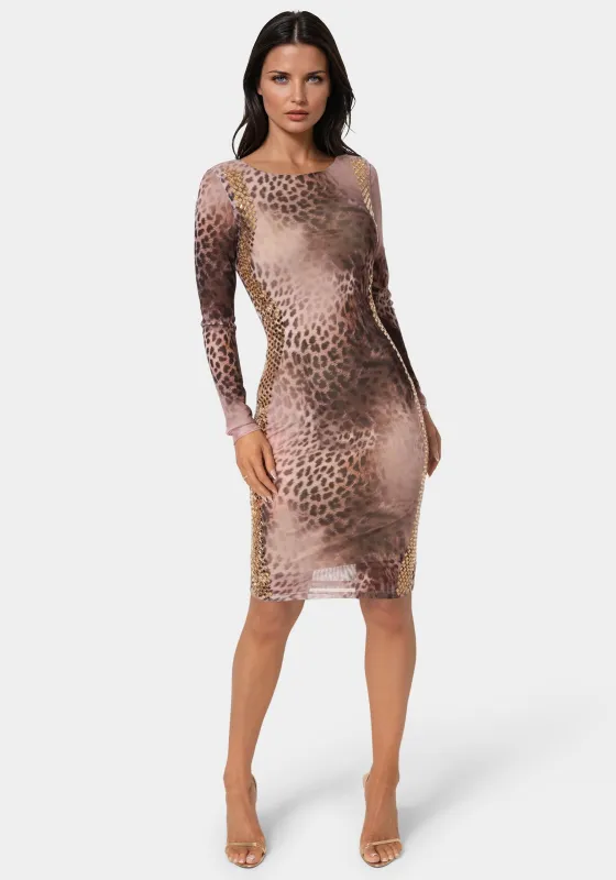 BodyCon Embellished Knee Length Dress sold by Bebe