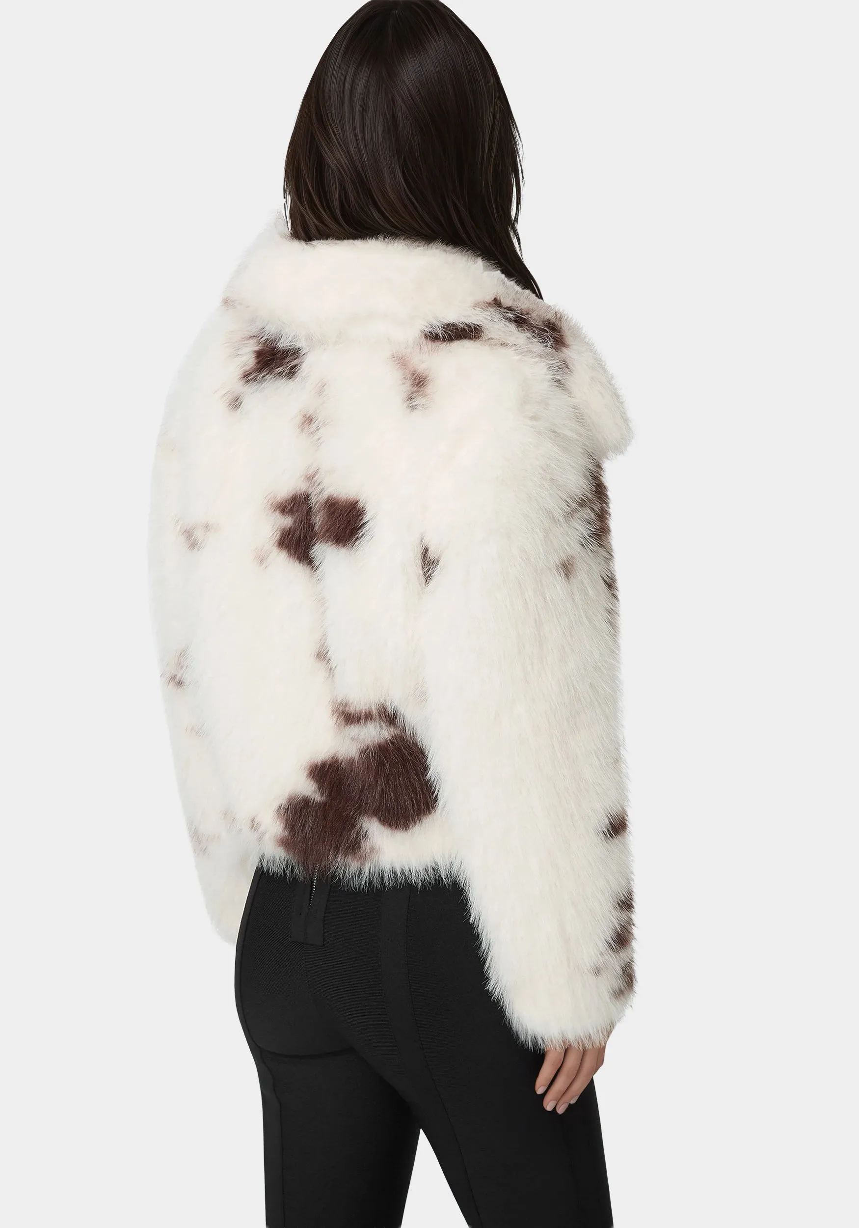 Faux Fur Animal Print Short Jacket sold by Bebe product image thumbnail 2