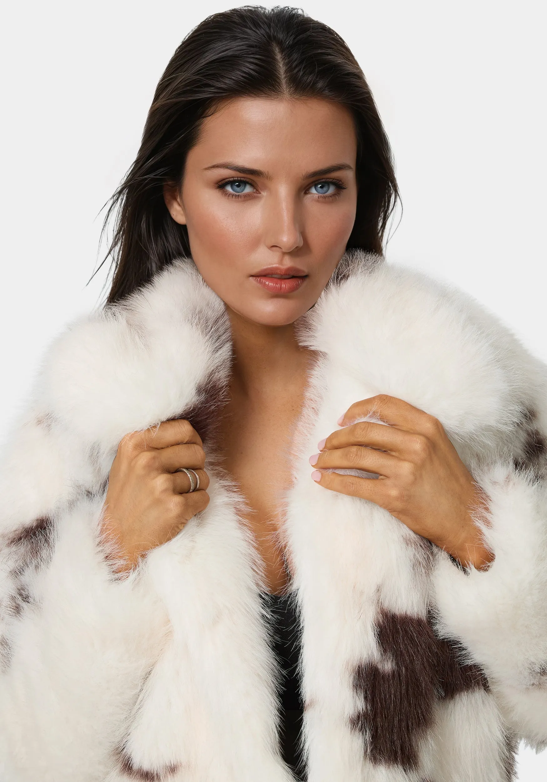 Faux Fur Animal Print Short Jacket sold by Bebe product image thumbnail 3