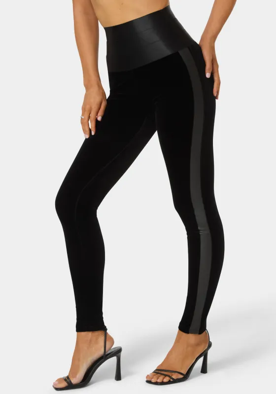 High Waist Elastic Waistband Velour Legging sold by Bebe