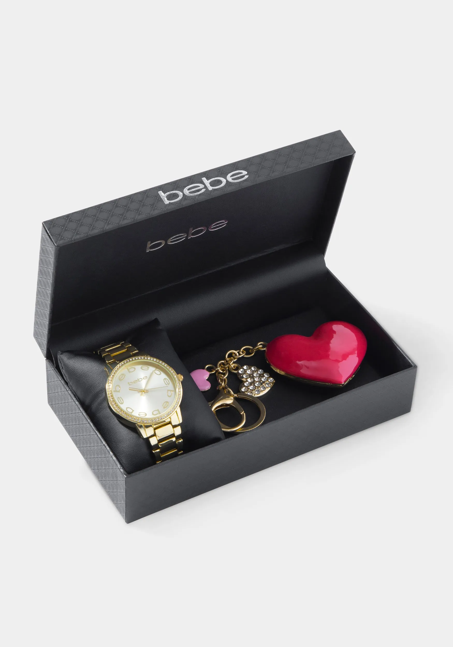 Watch & 'Hearts' Handbag Charm Set sold by Bebe product image thumbnail 5