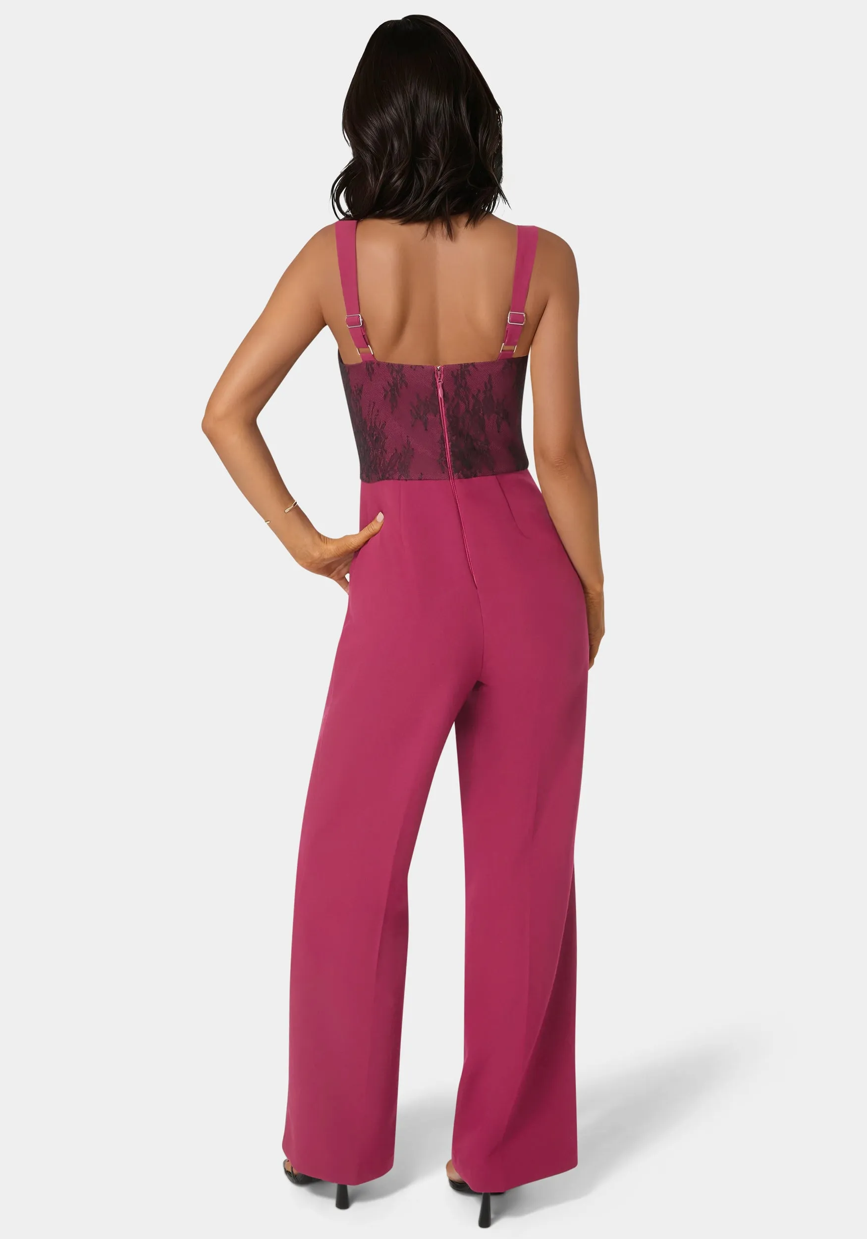 Lace Piecing Corset Jumpsuit sold by Bebe product image thumbnail 2