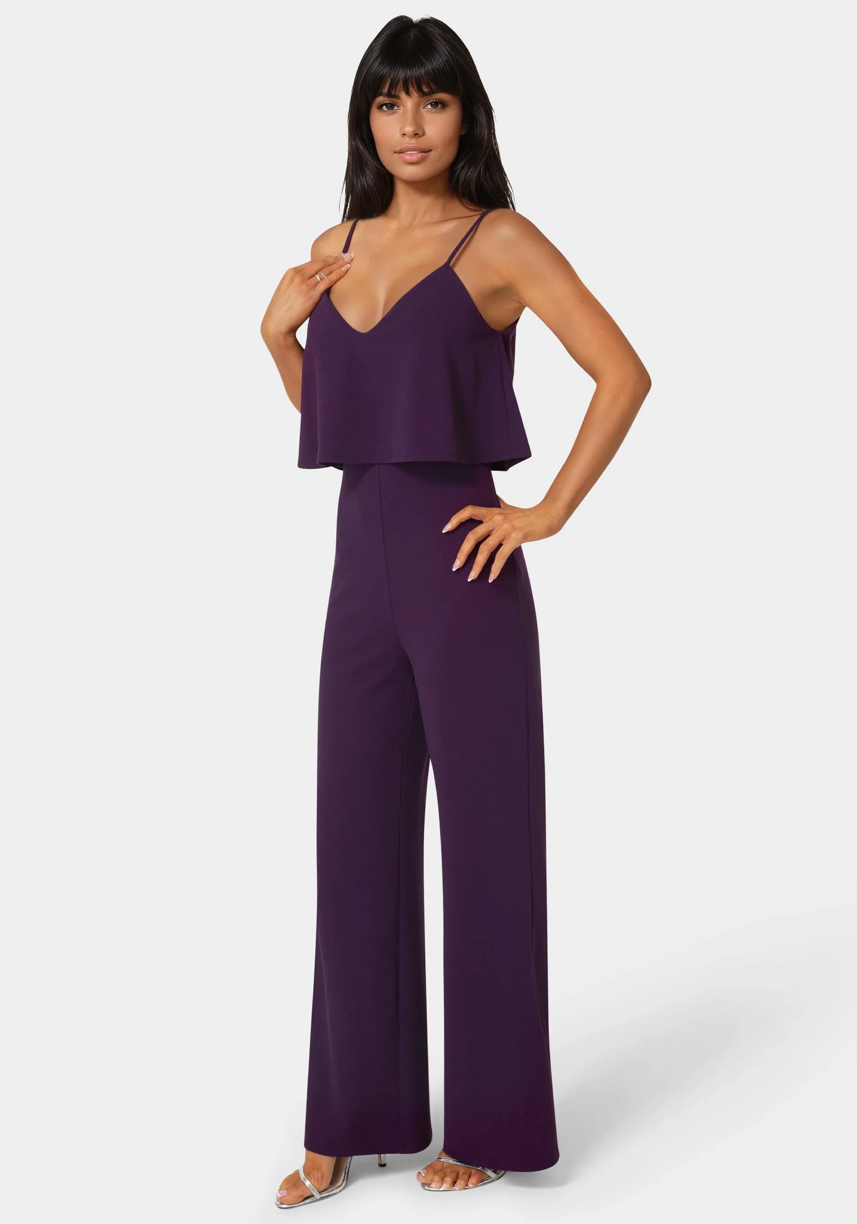 Ruffle Wide Leg Jumpsuit sold by Bebe product image thumbnail 2