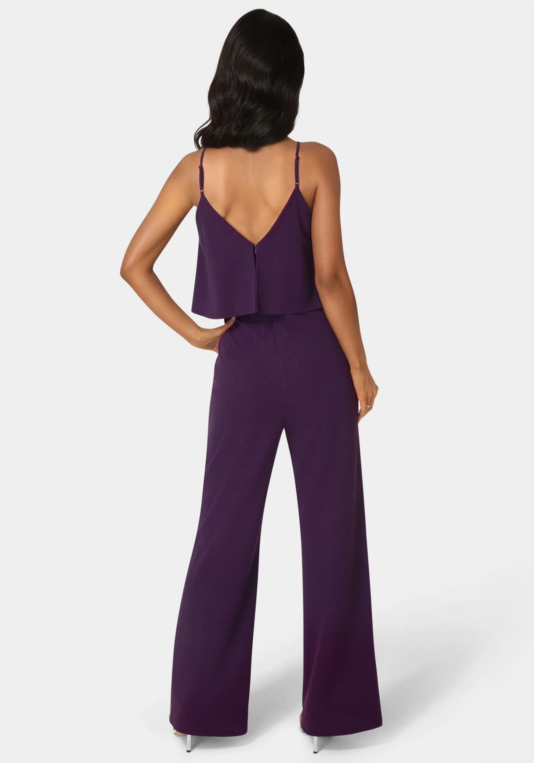 Ruffle Wide Leg Jumpsuit sold by Bebe product image thumbnail 3