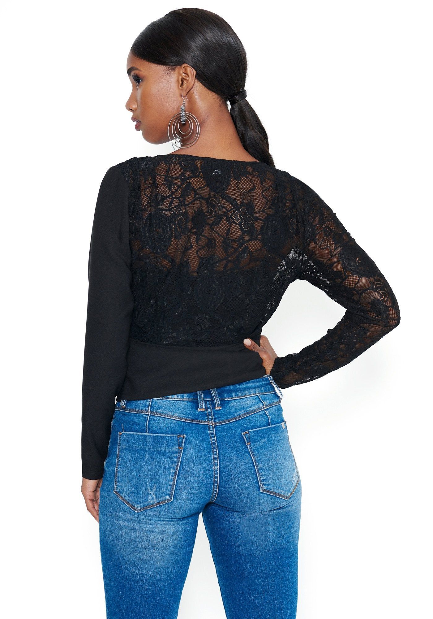 Mixed Wrap Top sold by Bebe product image thumbnail 3