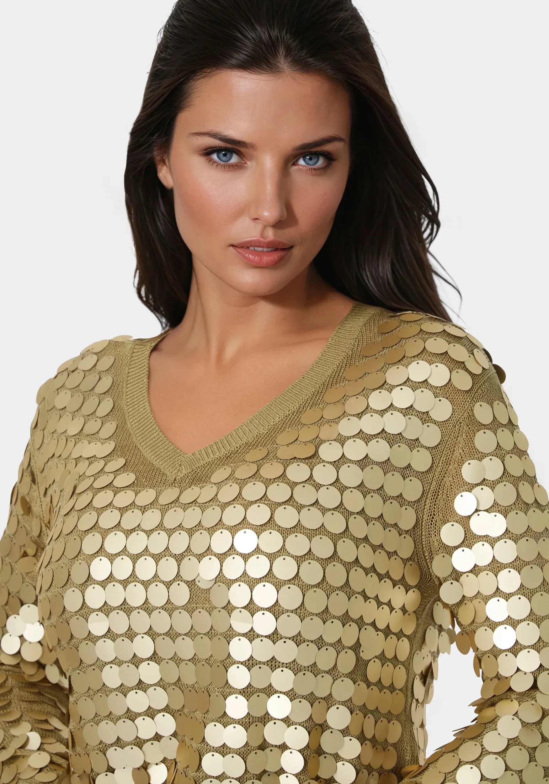 Metallic Gold Sequin Sweater sold by Bebe product image thumbnail 4