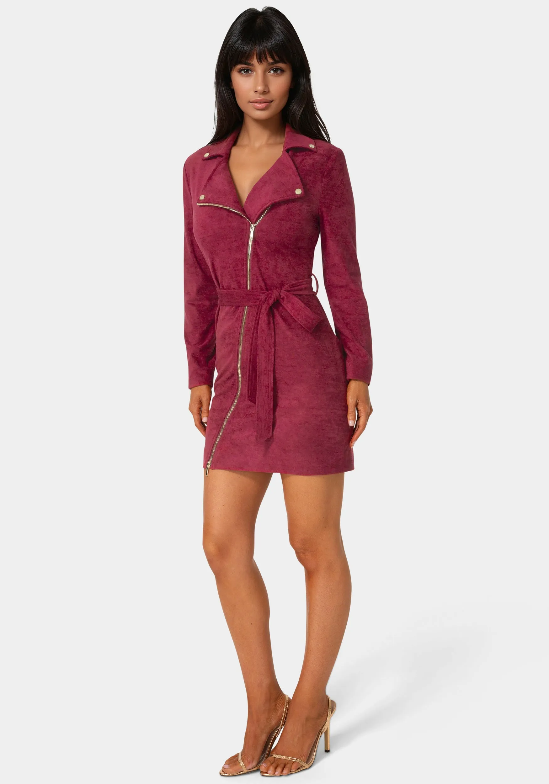 Faux Suede Moto Dress sold by Bebe product image thumbnail 2