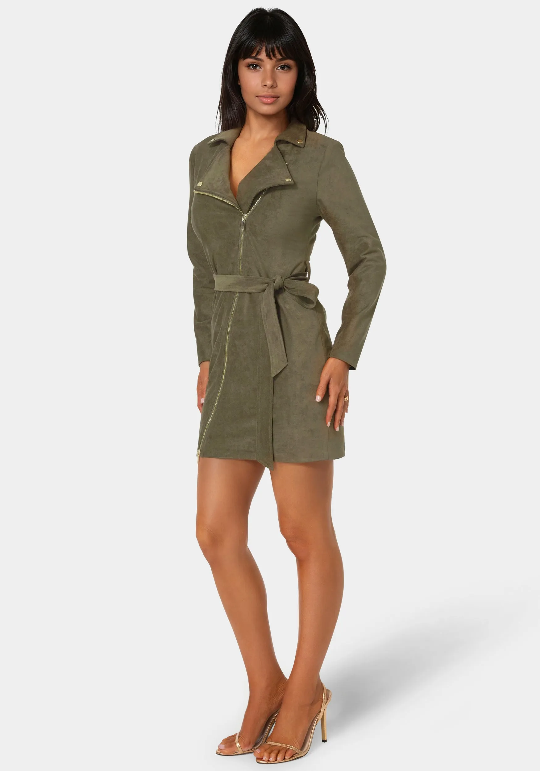 Faux Suede Moto Dress sold by Bebe product image thumbnail 2