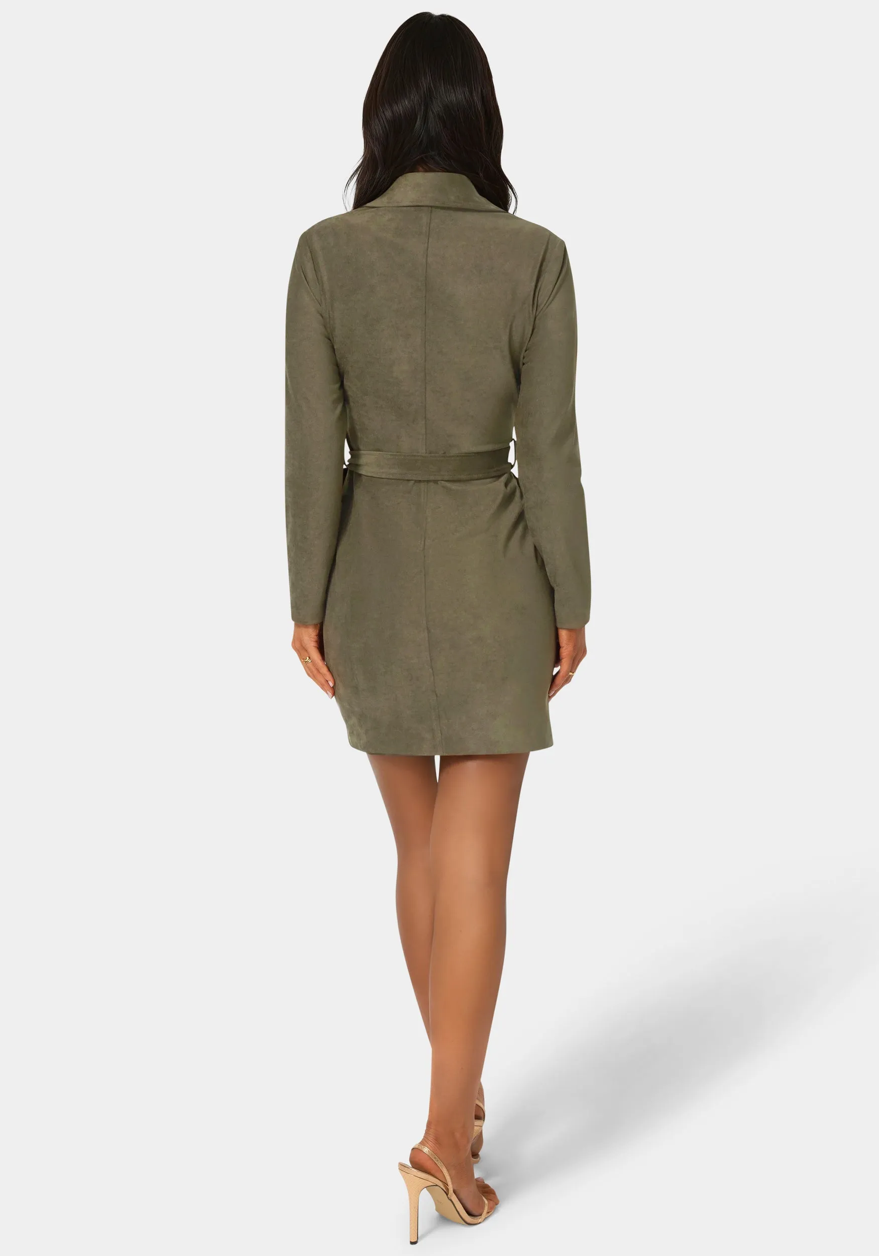 Faux Suede Moto Dress sold by Bebe product image thumbnail 3