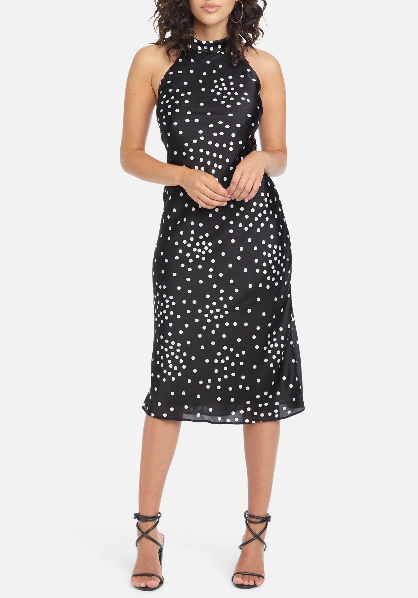 Polka Dot Halter Midi sold by Bebe