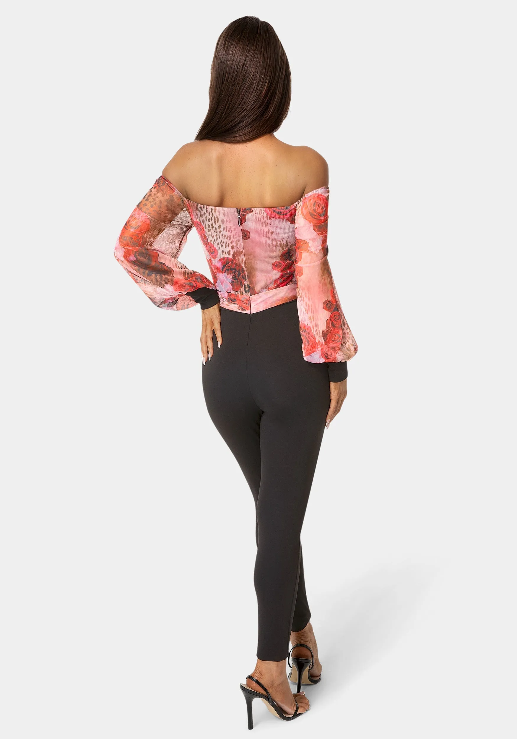 Mesh Off Shoulder Catsuit sold by Bebe product image thumbnail 3