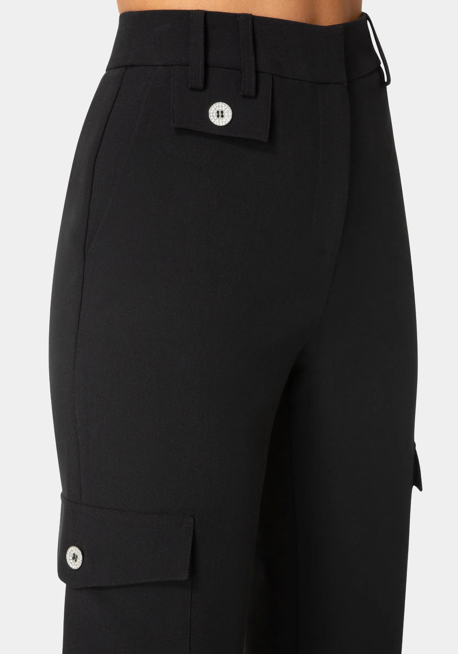 High Waist Tie Detail Cargo Jogger sold by Bebe product image thumbnail 4
