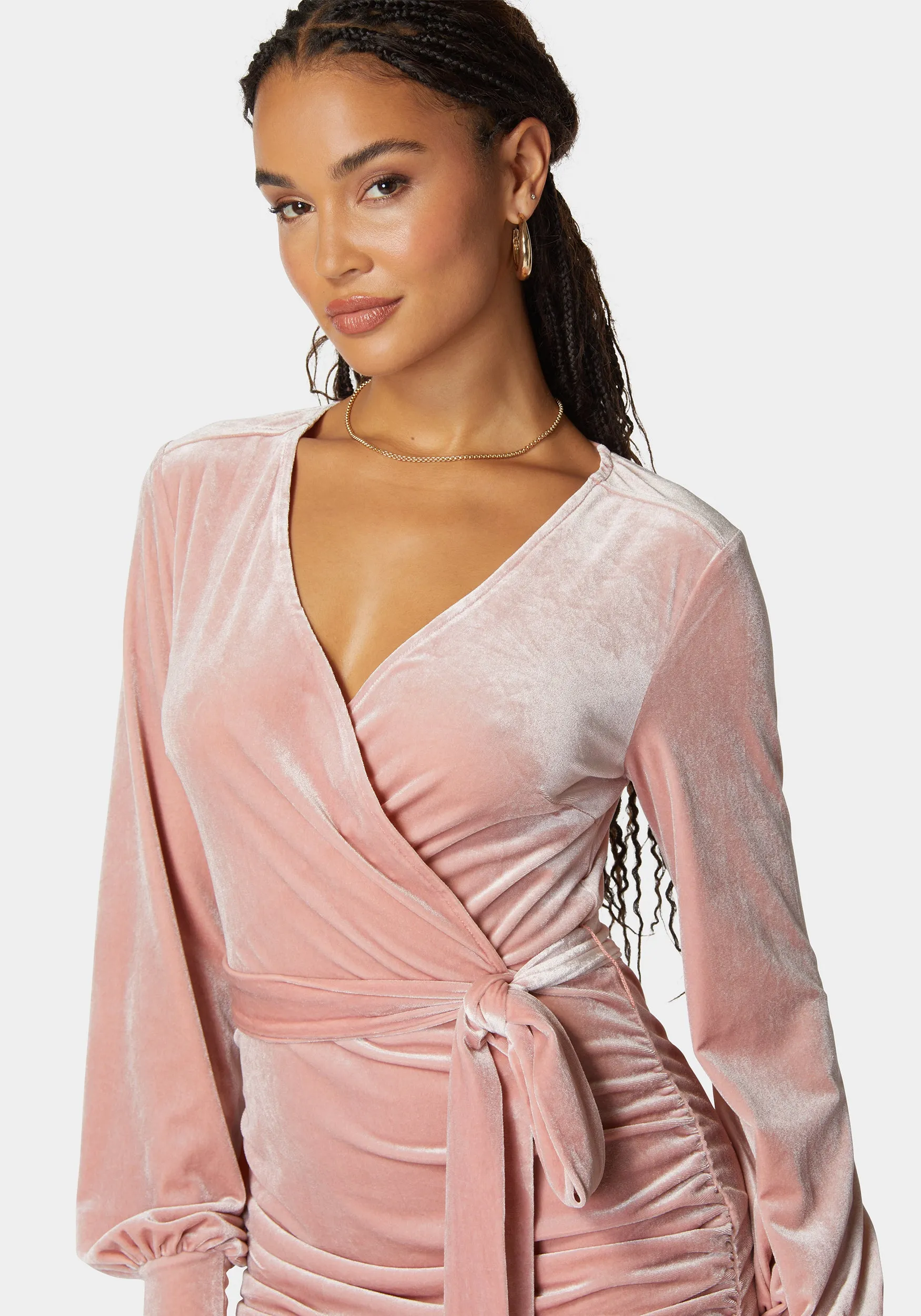 Velvet Utility Mini Dress sold by Bebe product image thumbnail 4