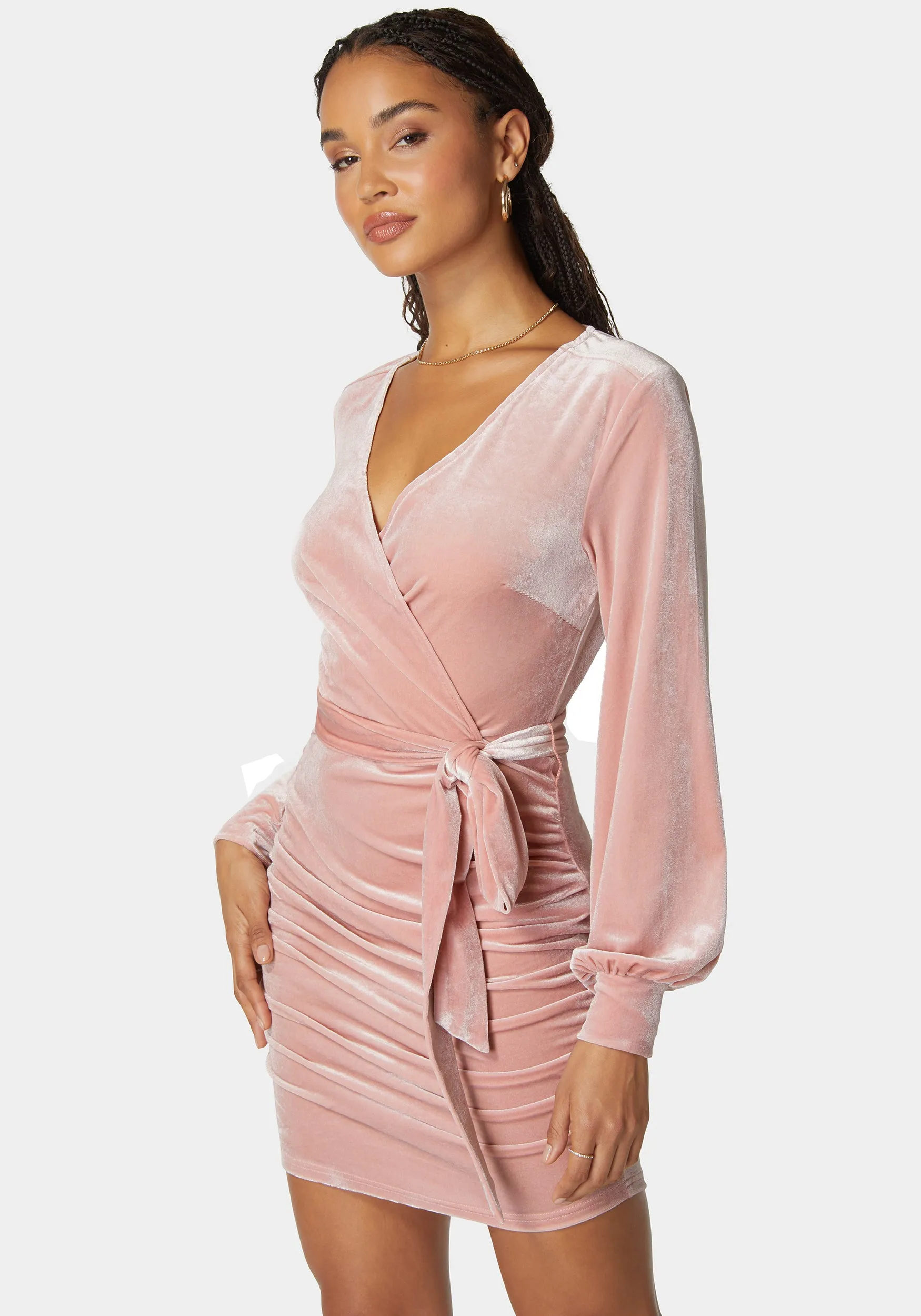 Velvet Utility Mini Dress sold by Bebe product image thumbnail 2