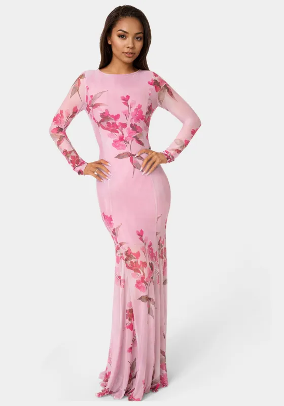 Long Sleeve Powermesh Dress sold by Bebe