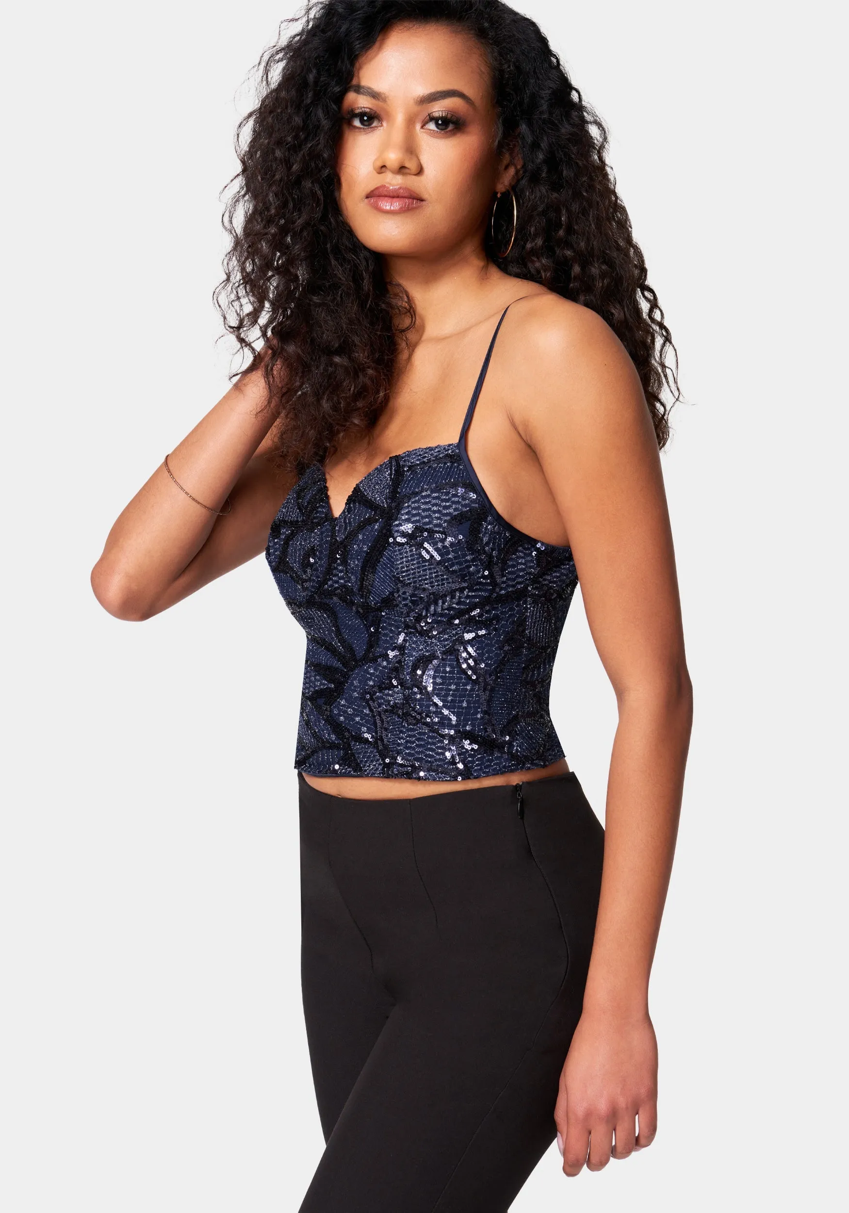 Embroidered Sequin Bustier sold by Bebe product image thumbnail 2